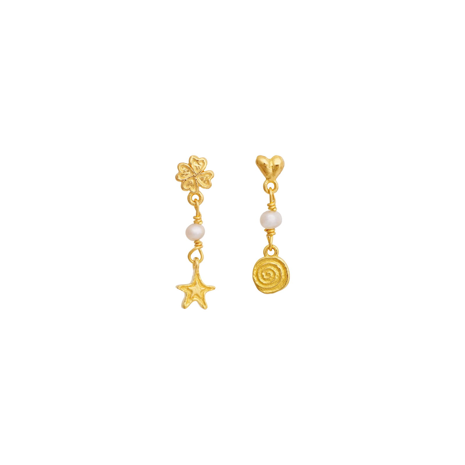 Maanesten Evante ørering - forgyldt 10126a