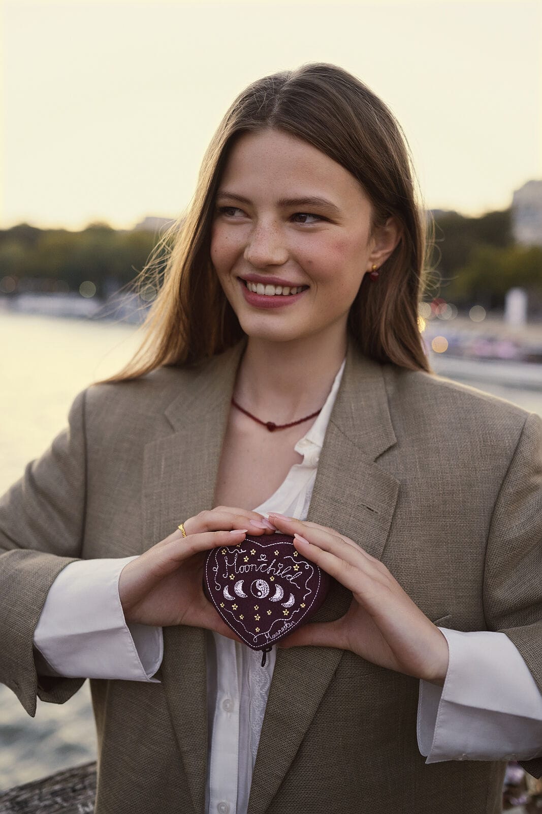 Maanesten Smykkeskrin Heart Jewelry Box, Maroon 4207