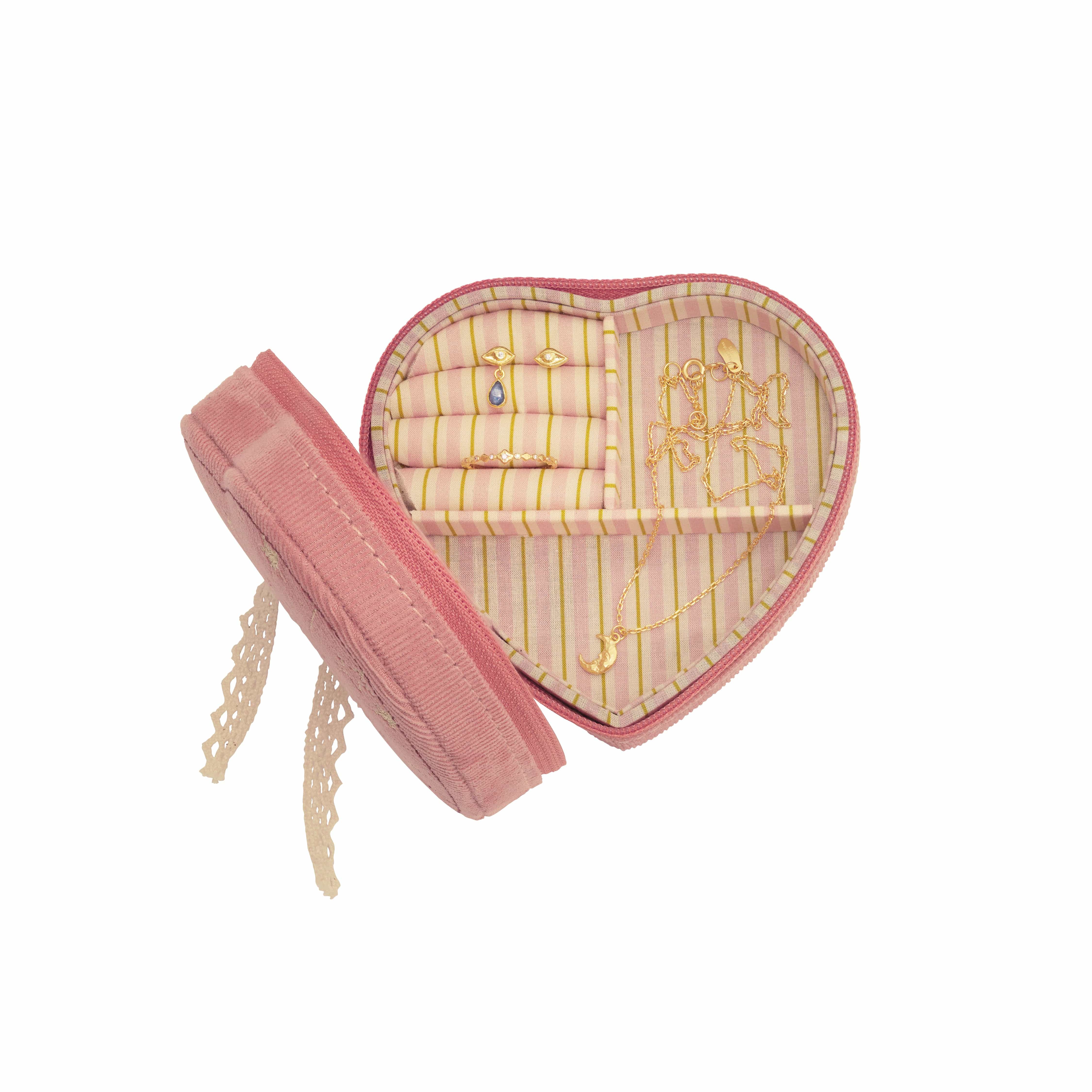 Maanesten Smykkeskrin Heart Jewelry Box Pink Theatre Magic 4109