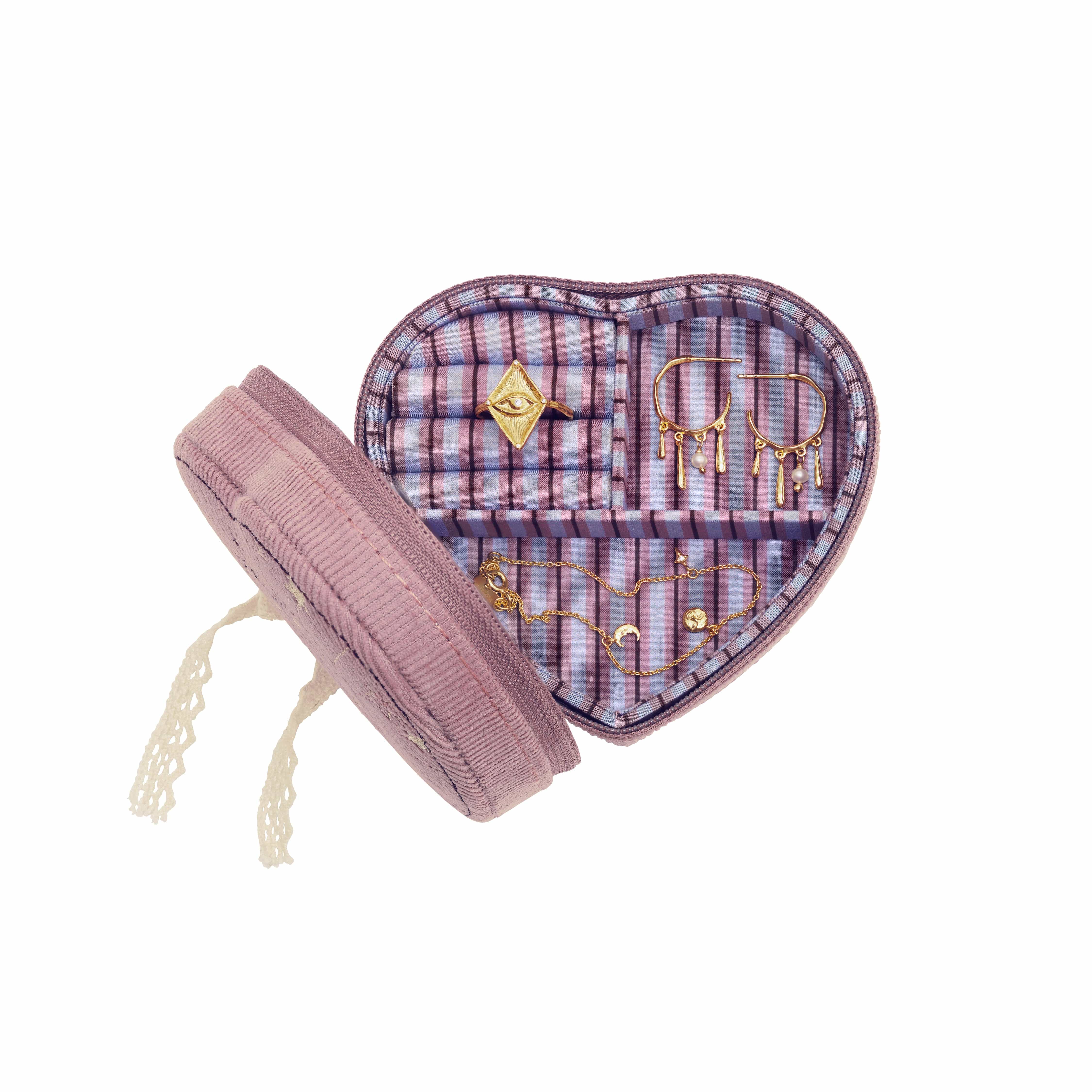 Maanesten Smykkeskrin Heart Jewelry Box Purple Theatre Magic 4108
