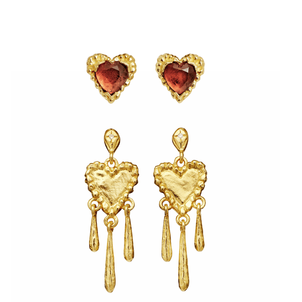 Maanesten Smykkesæt Lina Trista sæt - forgyldt