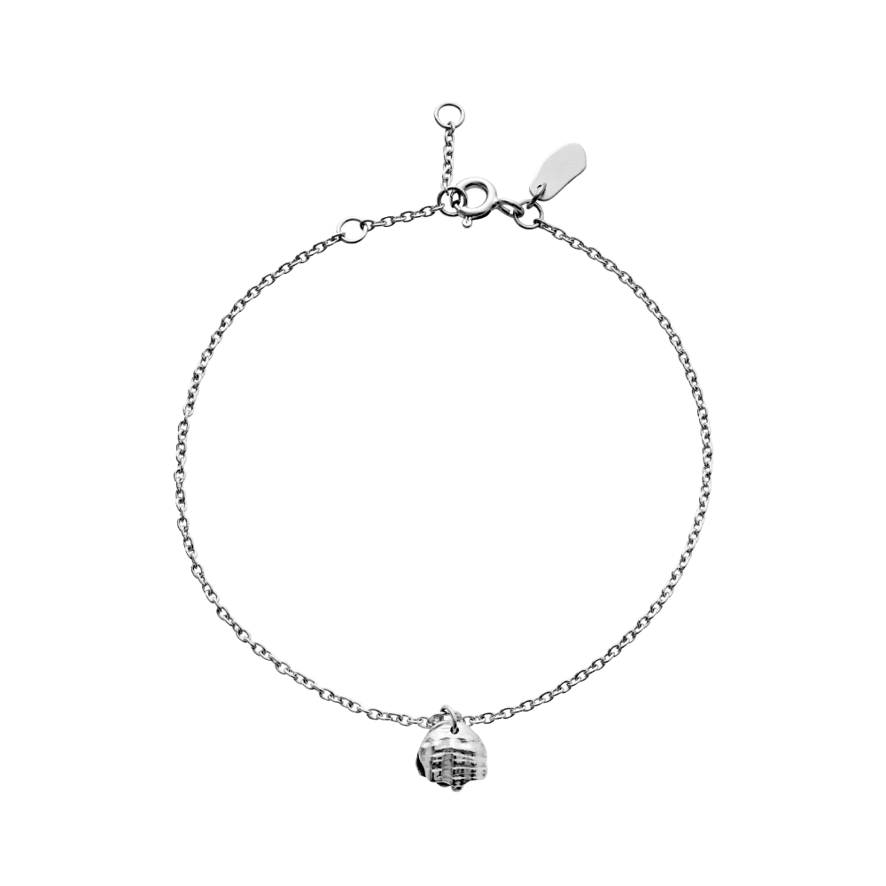 Maanesten Armbånd Perla armbånd med muslingsvedhæng og perle - Sølv 8624c