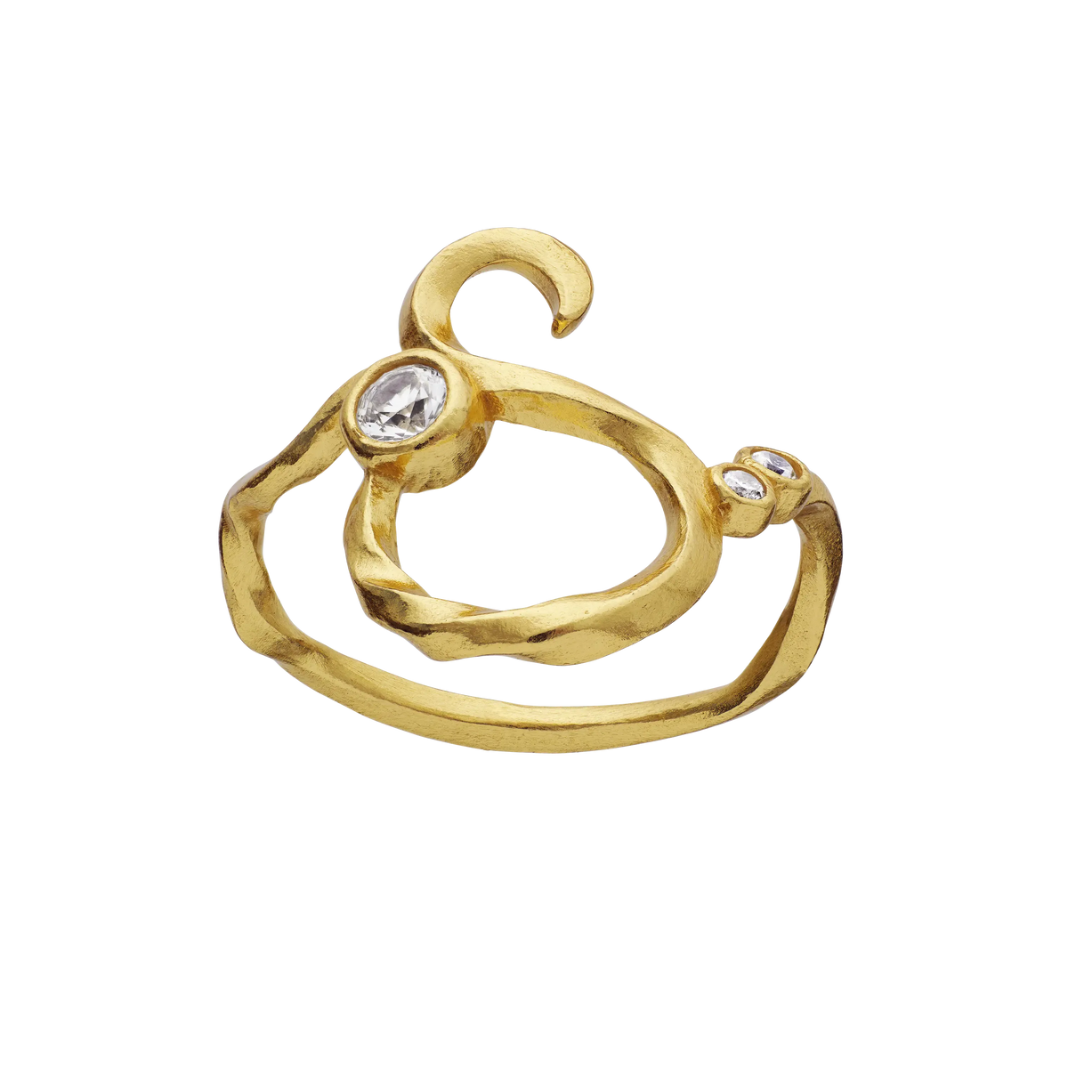 Maanesten Ringe S Alphabet Ring - forgyldt