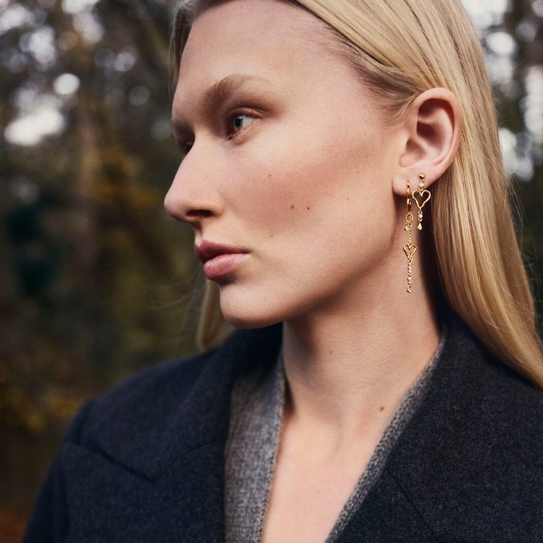 Maanesten Øreringe Sabi Twinkle - forgyldt 10167a