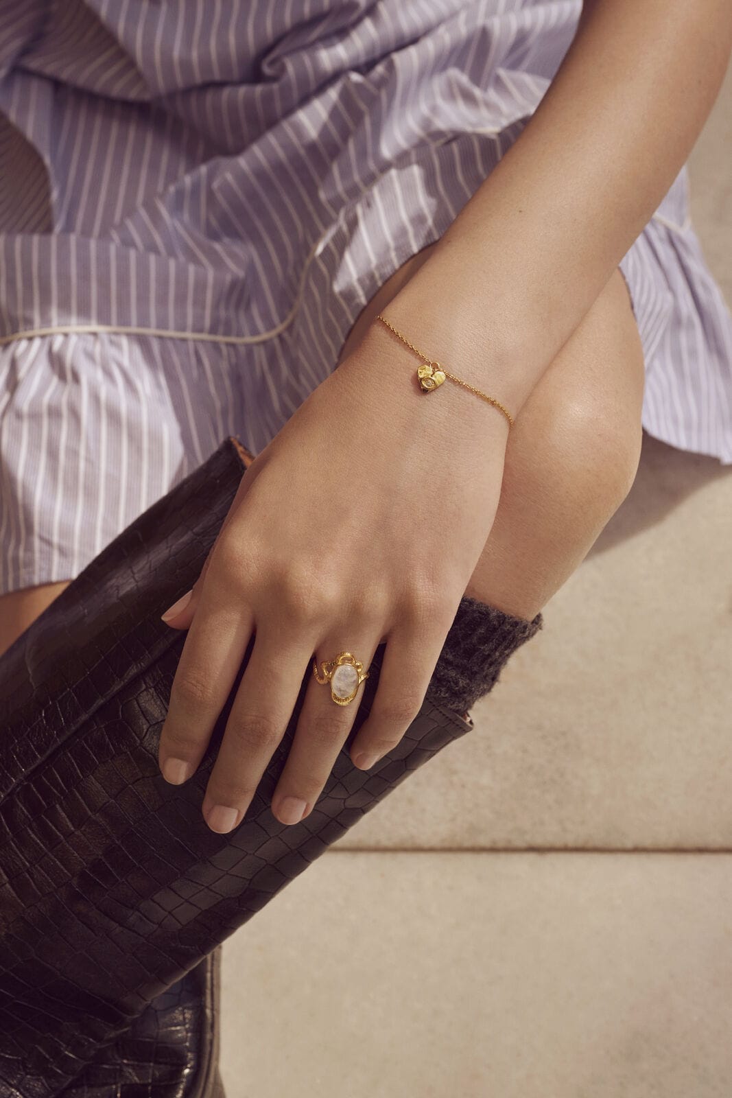 Maanesten Ringe Siren ring - Forgyldt