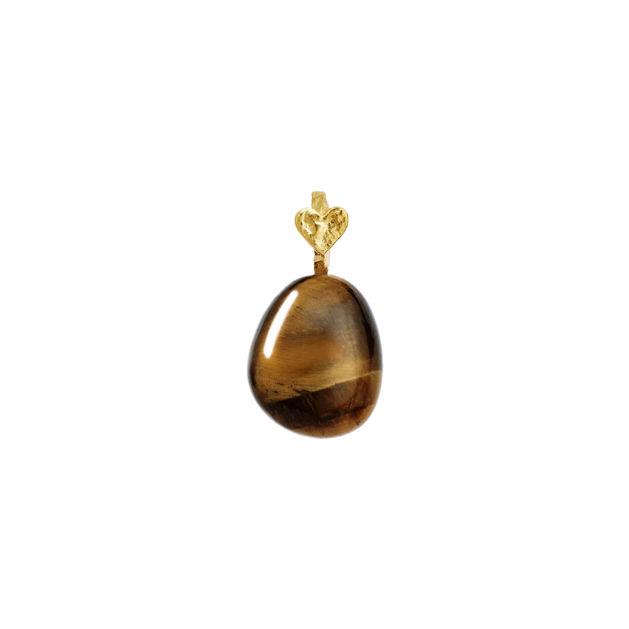 Maanesten Vedhæng Tiger eye earth charm vedhæng - forgyldt 2830a