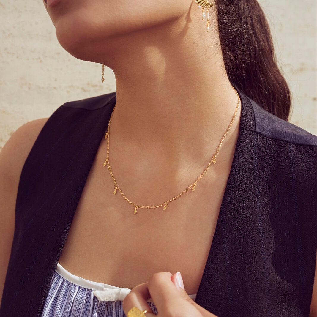 Maanesten Halskæder Una halskæde - Forgyldt 2500a