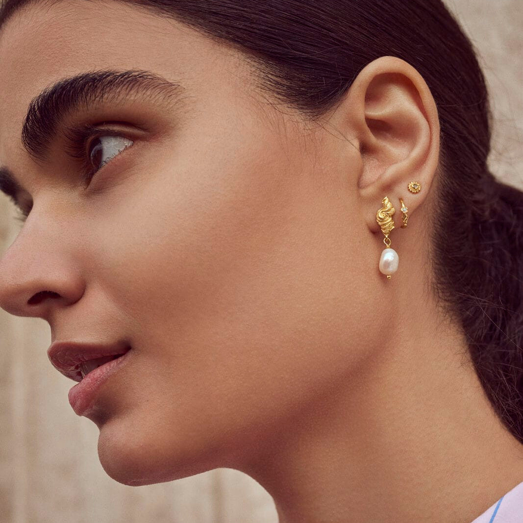 Maanesten Øreringe Willa ørering - Forgyldt 9730a