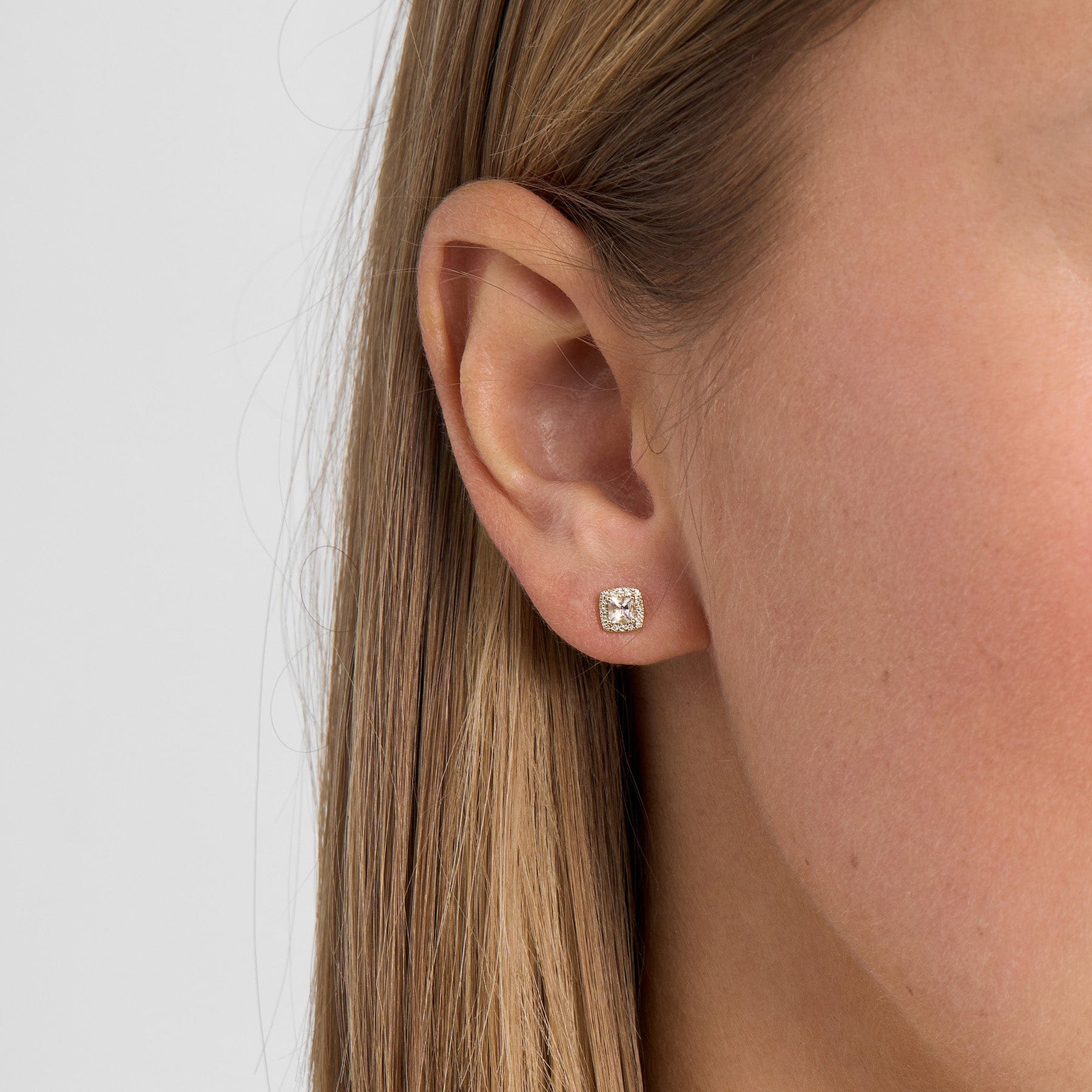 Mads Z Blush n' Blue øreringe med aquamarin og 0,045ct. - 14 karat 1516058