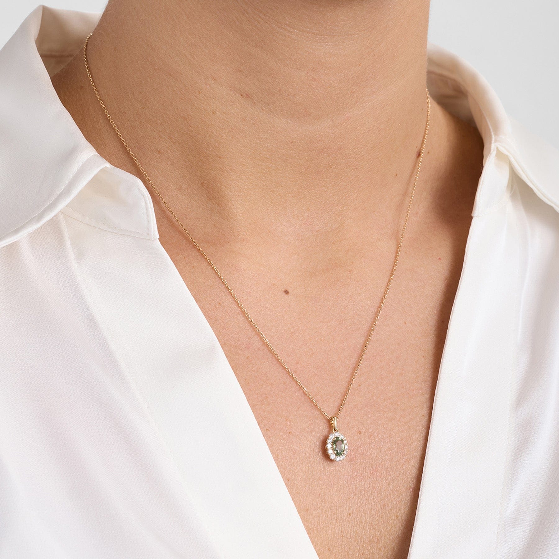 Mads Z Blush n' Blue vedhæng med aquamarin og 0,045 ct. - 14 karat 1536058