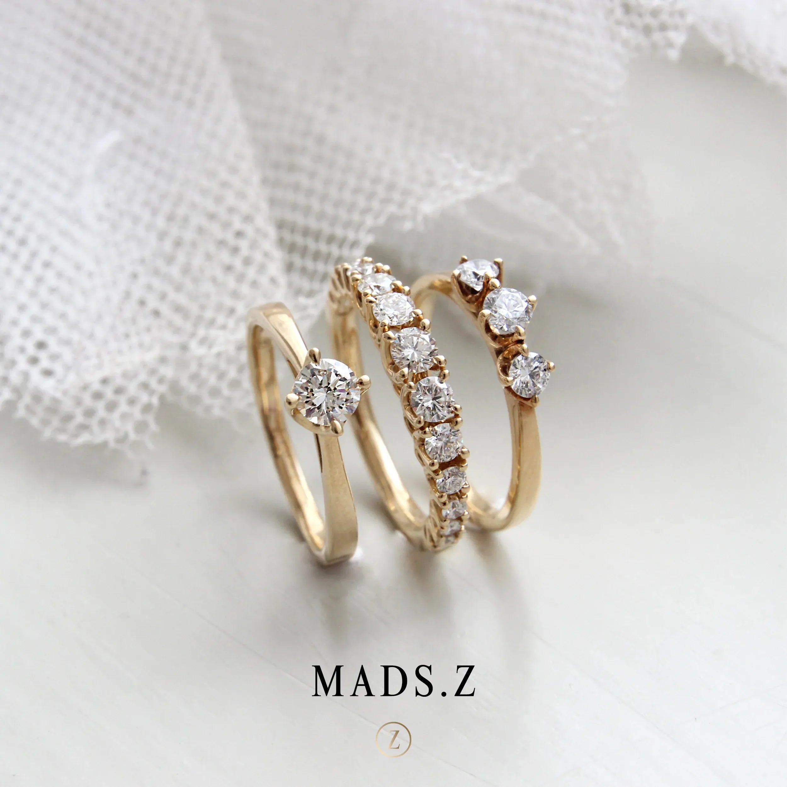 Mads Z Ringe Crown Princess ring m. 0,50 ct. diamanter - 14 Karat
