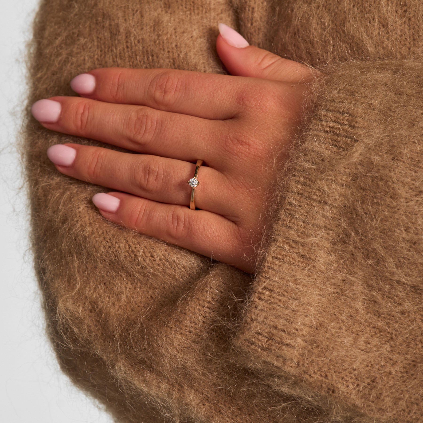 Mads Z Ringe Crown solitaire ring med 0,16 ct. diamant - 14 Karat