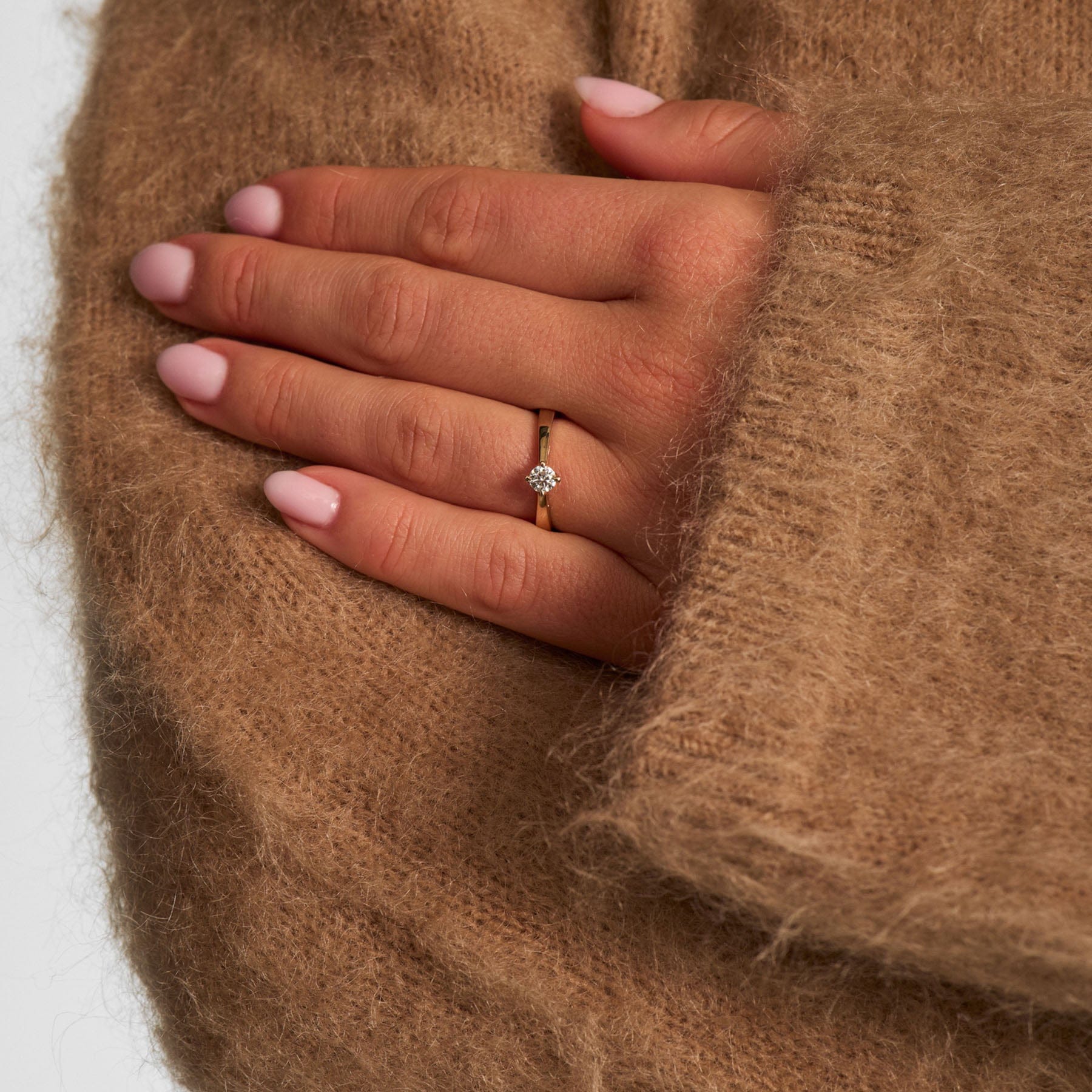 Mads Z Ringe Crown solitaire ring med 0,24 ct. diamant - 14 Karat