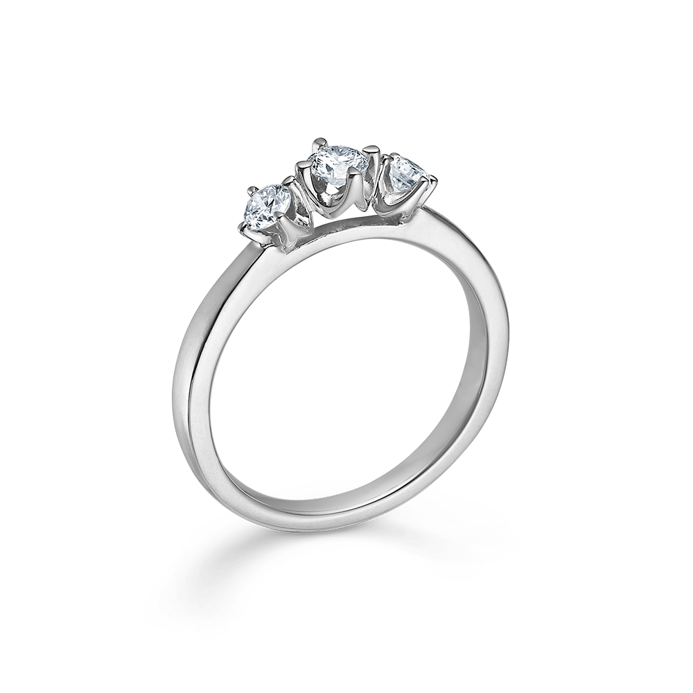 Mads Z Ringe Crown Trinity ring 0,34ct. W.SI - 14 kt. hvidguld