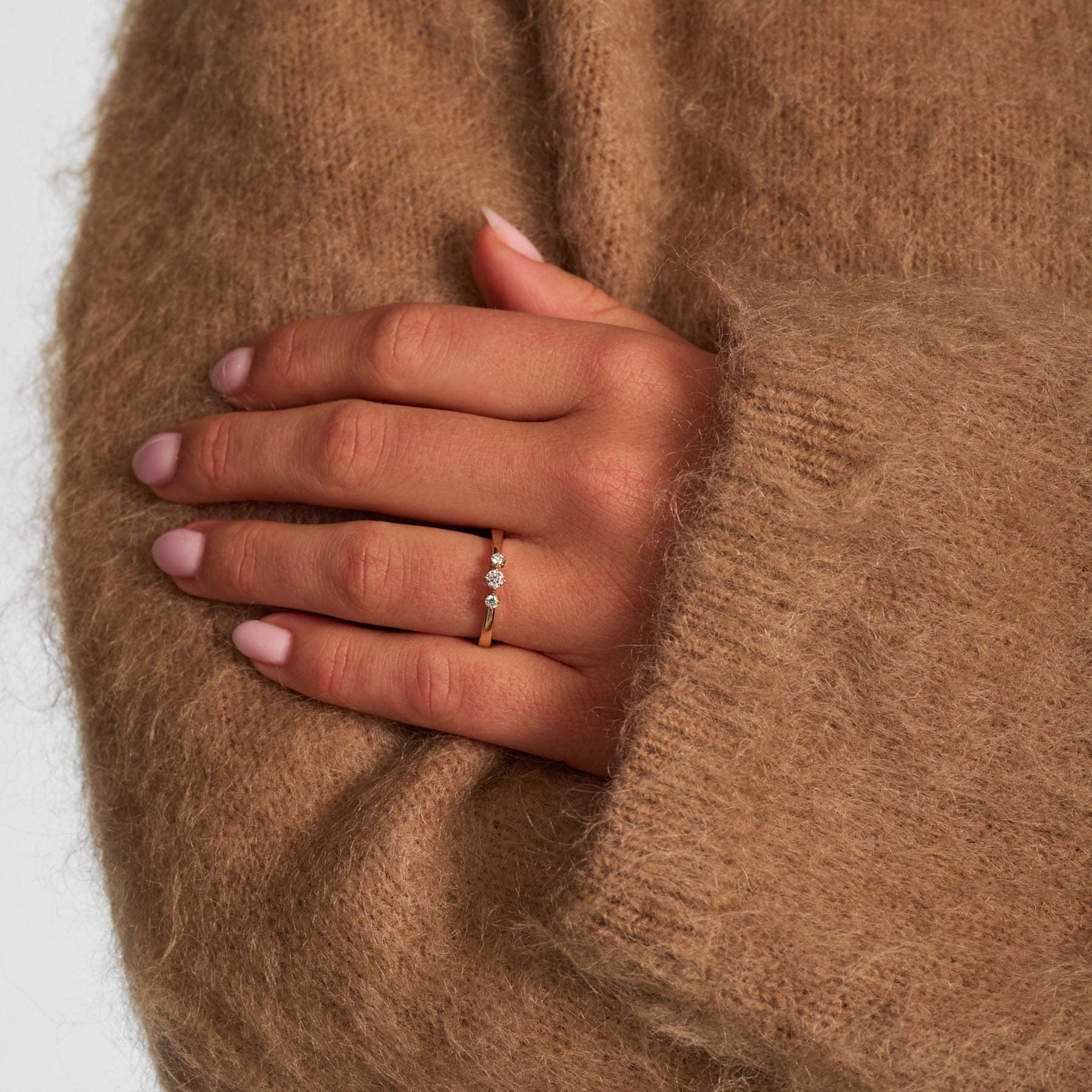 Mads Z Ringe Crown Trinity ring m. 0,17 ct. diamanter - 14 Karat