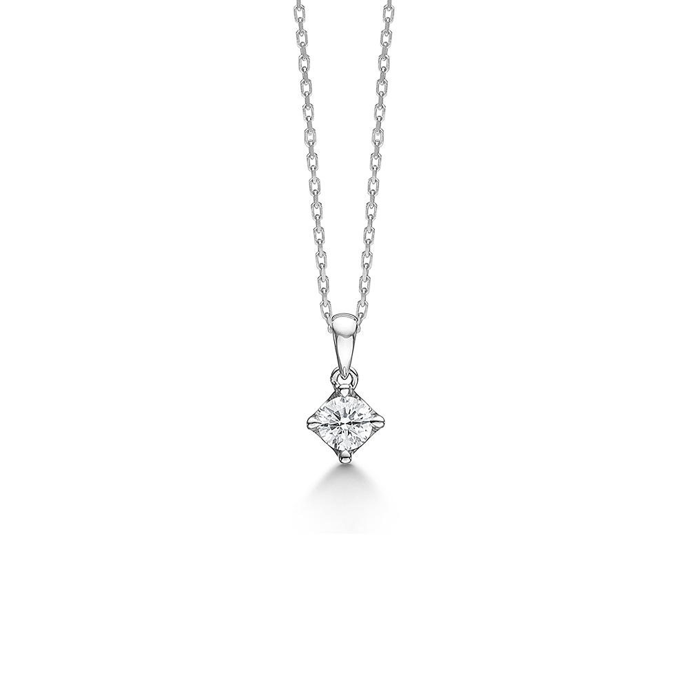 Mads Z Halskæder Crown vedhæng m. 0,24 ct. W.SI - 14 kt. hvidguld 1631624