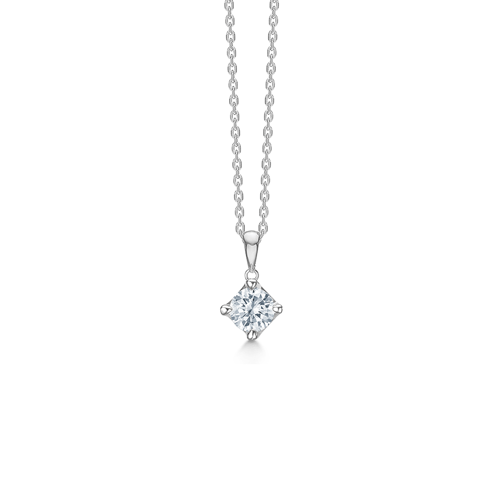 Mads Z Halskæder Crown vedhæng m. 0,50 ct. W.SI - 14 kt. hvidguld 1631650