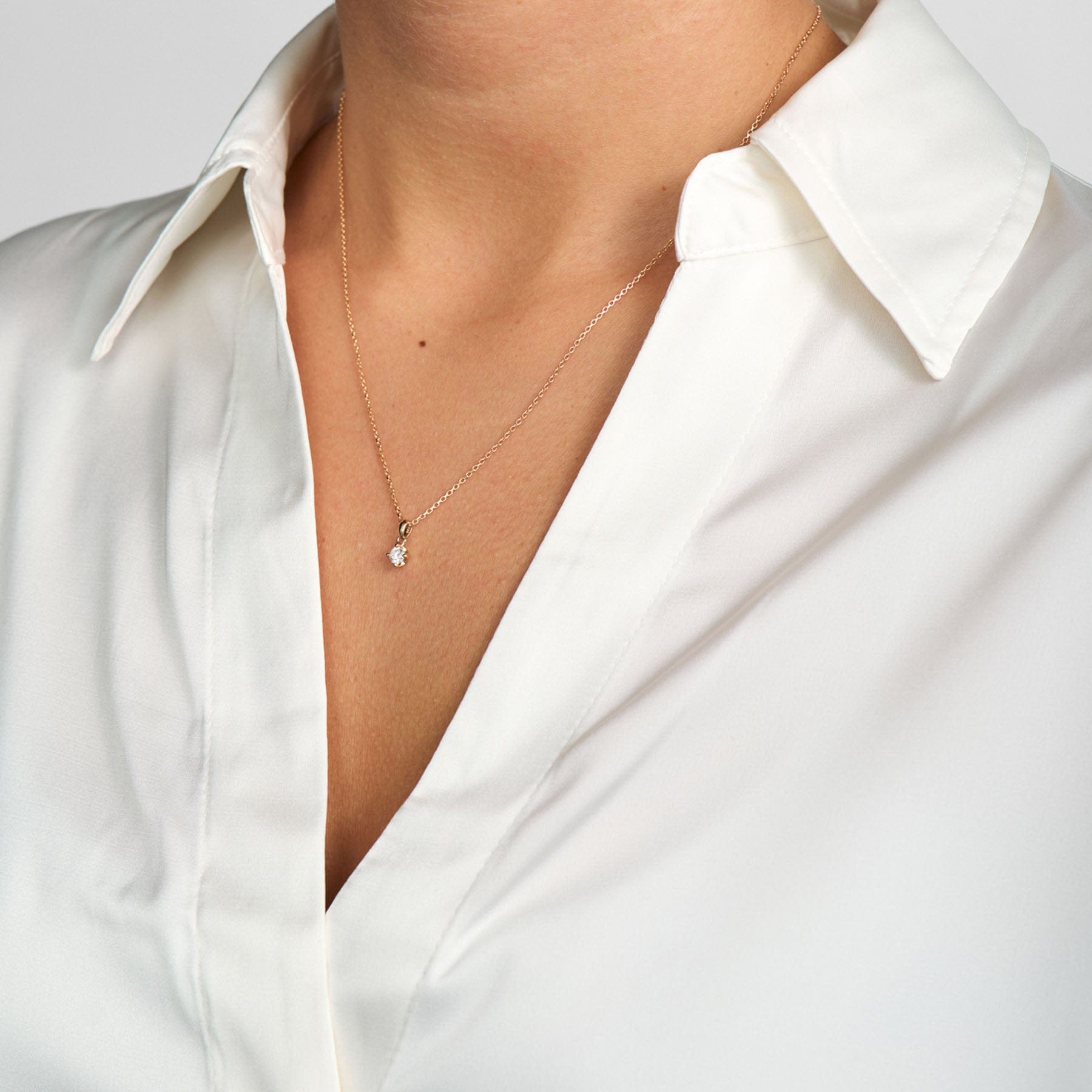 Mads Z Halskæder Crown vedhæng med 0,16 ct. diamant - 14 Karat 1531616