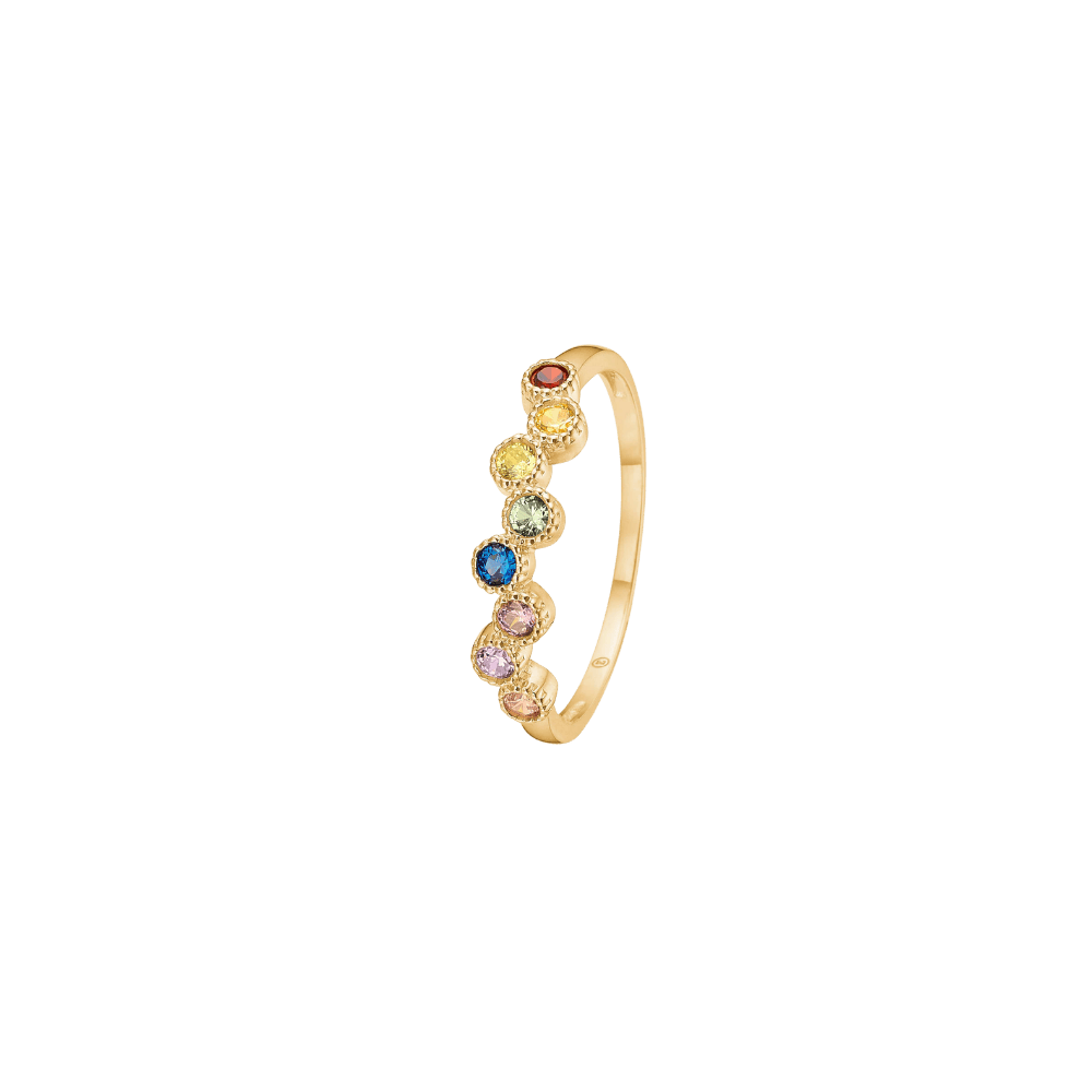 Mads Z Ringe Dido colour ring med farvede zirkoner - 8 karat
