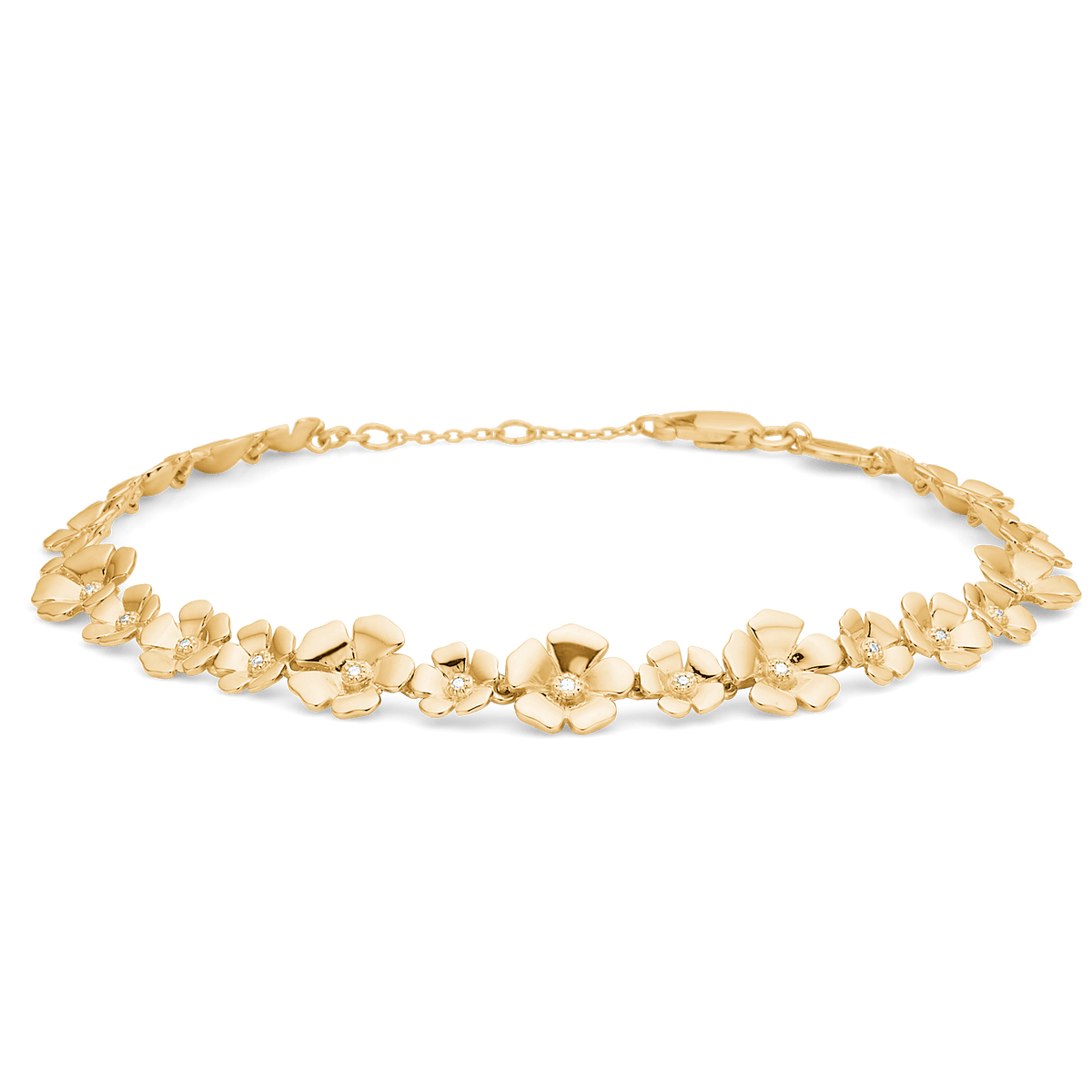 Mads Z Armbånd Fleur armbånd med 0,081 carat - 14 karat guld 1551108