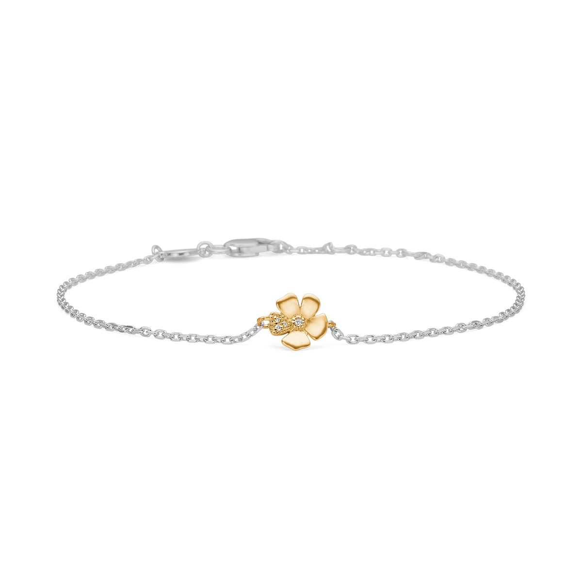 Mads Z Armbånd Fleur med 0,014 carat - 14 karat hvidguld 2151108