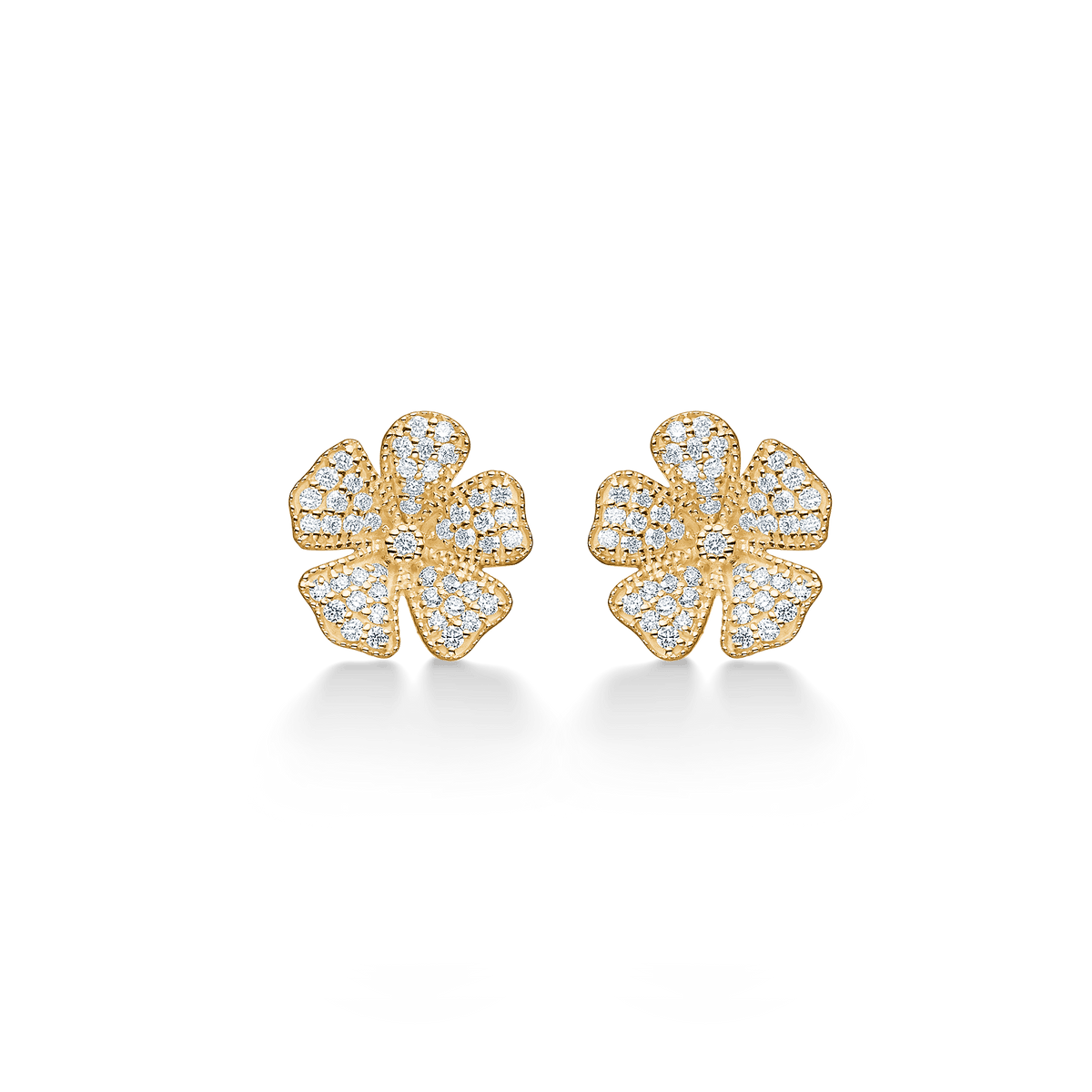 Mads Z Øreringe Fleur ørestikker med 0,33 carat - 14 karat guld 1511107
