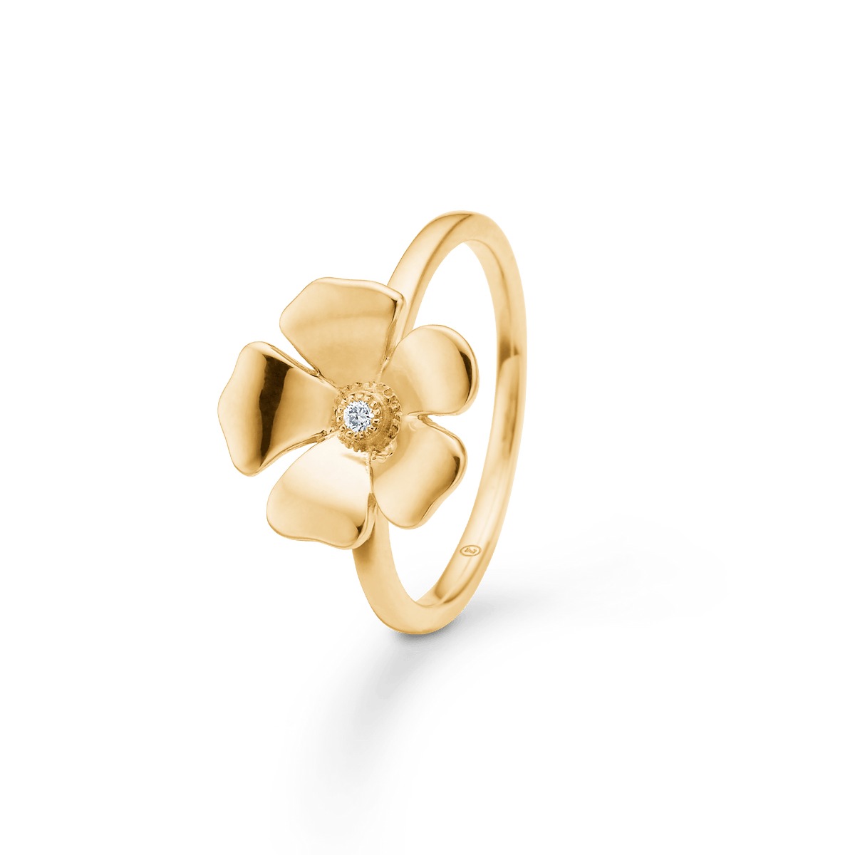Mads Z Ringe Fleur ring med 0,015 carat - 14 karat guld