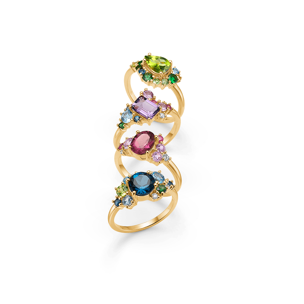Mads Z Ringe Four Seasons Spring ring med peridot - 14 kt.