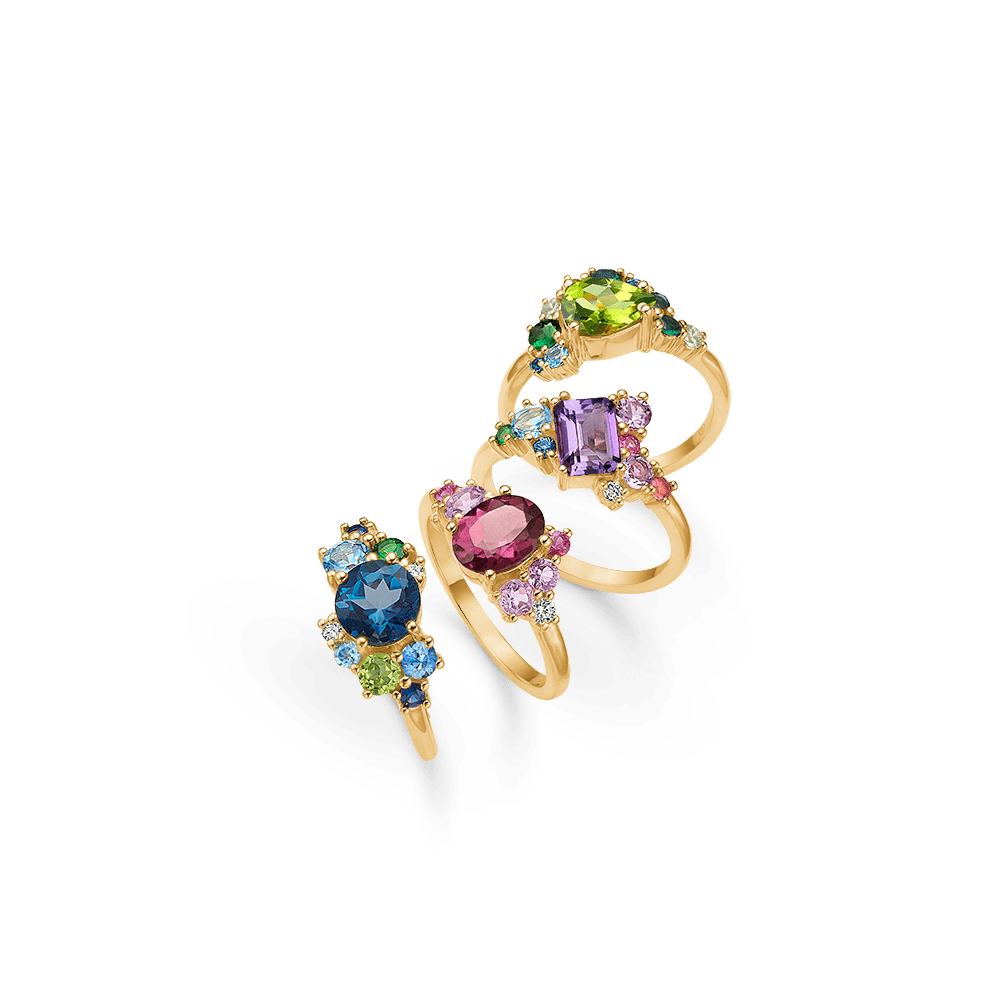 Mads Z Ringe Four Seasons Spring ring med peridot - 14 kt.