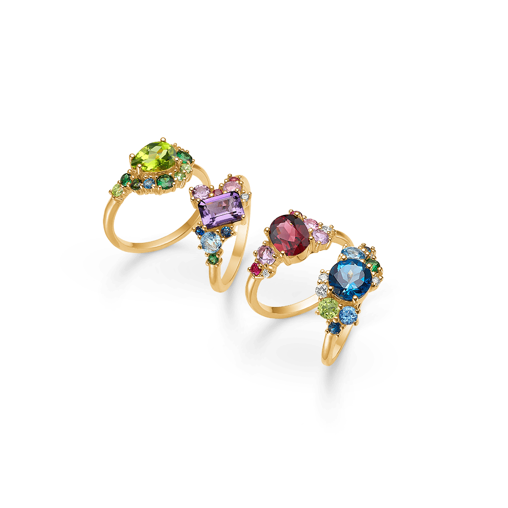 Mads Z Ringe Four Seasons Spring ring med peridot - 14 kt.