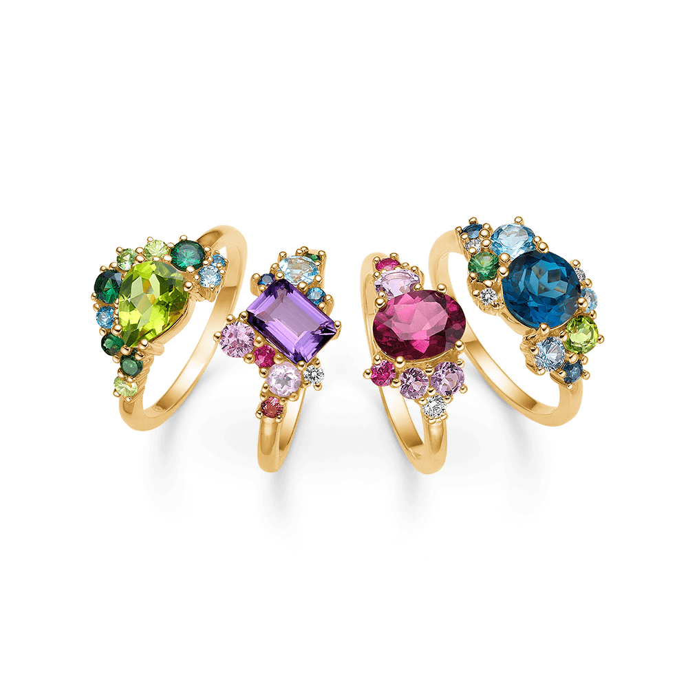 Mads Z Ringe Four Seasons Spring ring med peridot - 14 kt.