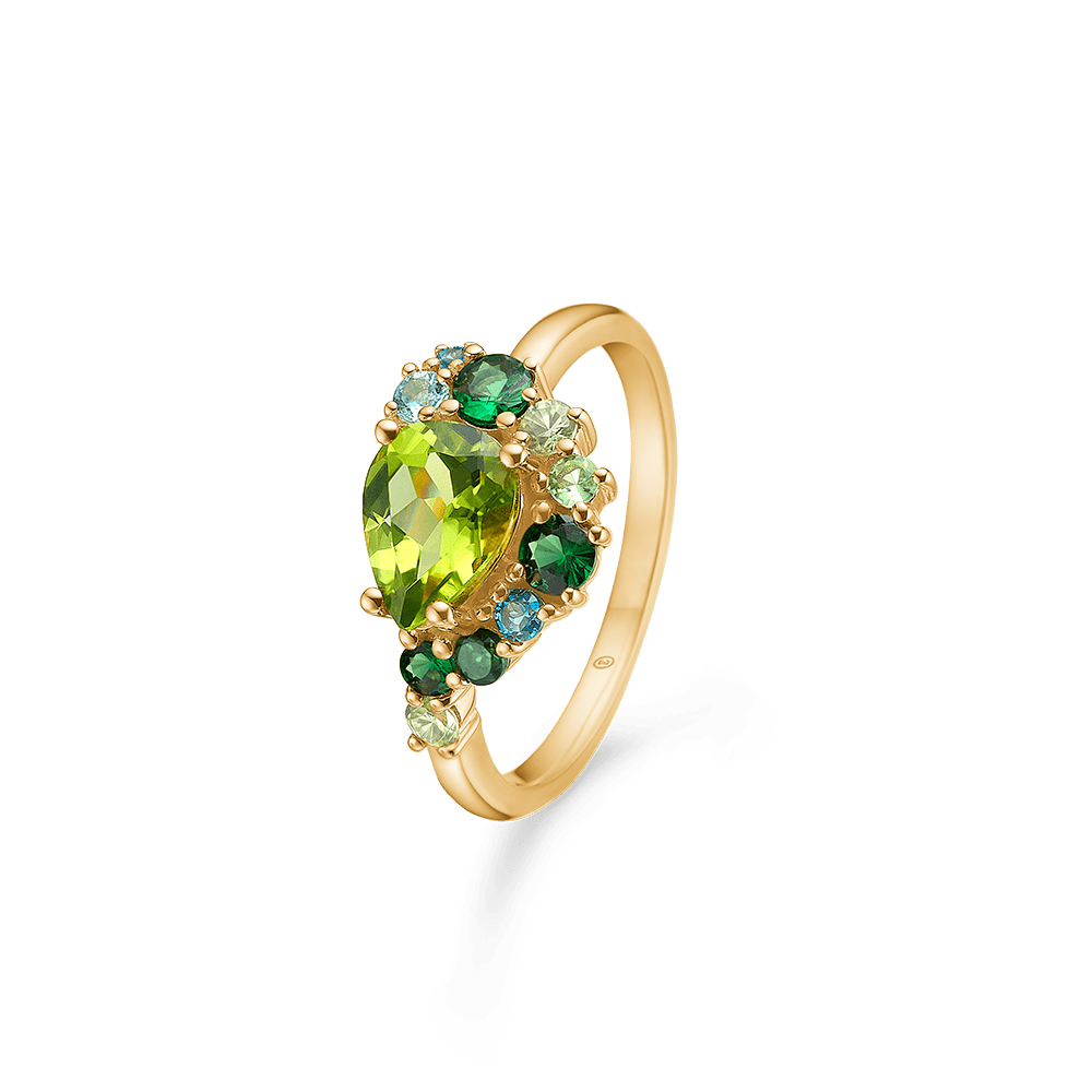 Mads Z Ringe Four Seasons Spring ring med peridot - 14 kt.