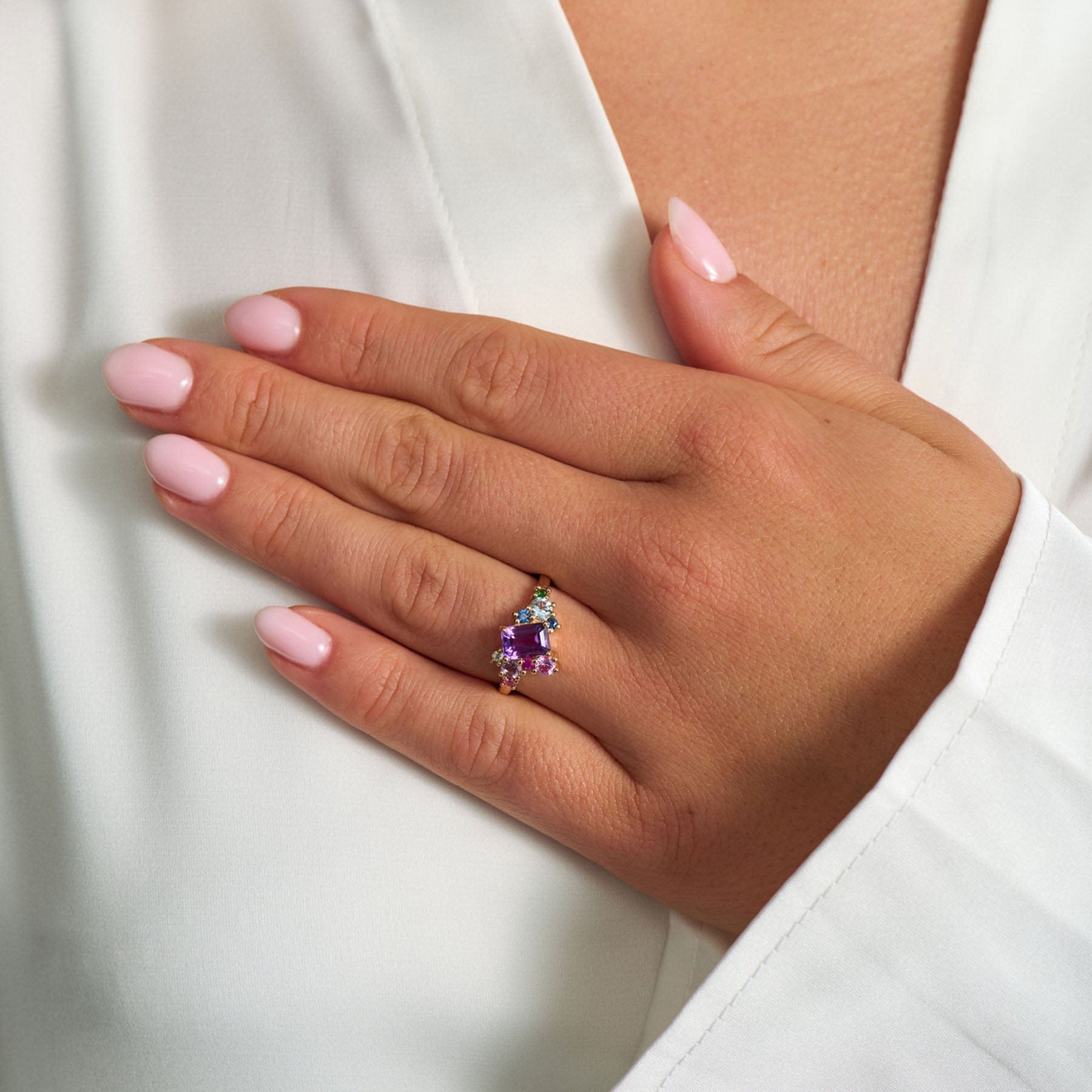 Mads Z Ringe Four Seasons Summer ring med ametyst - 14 Karat