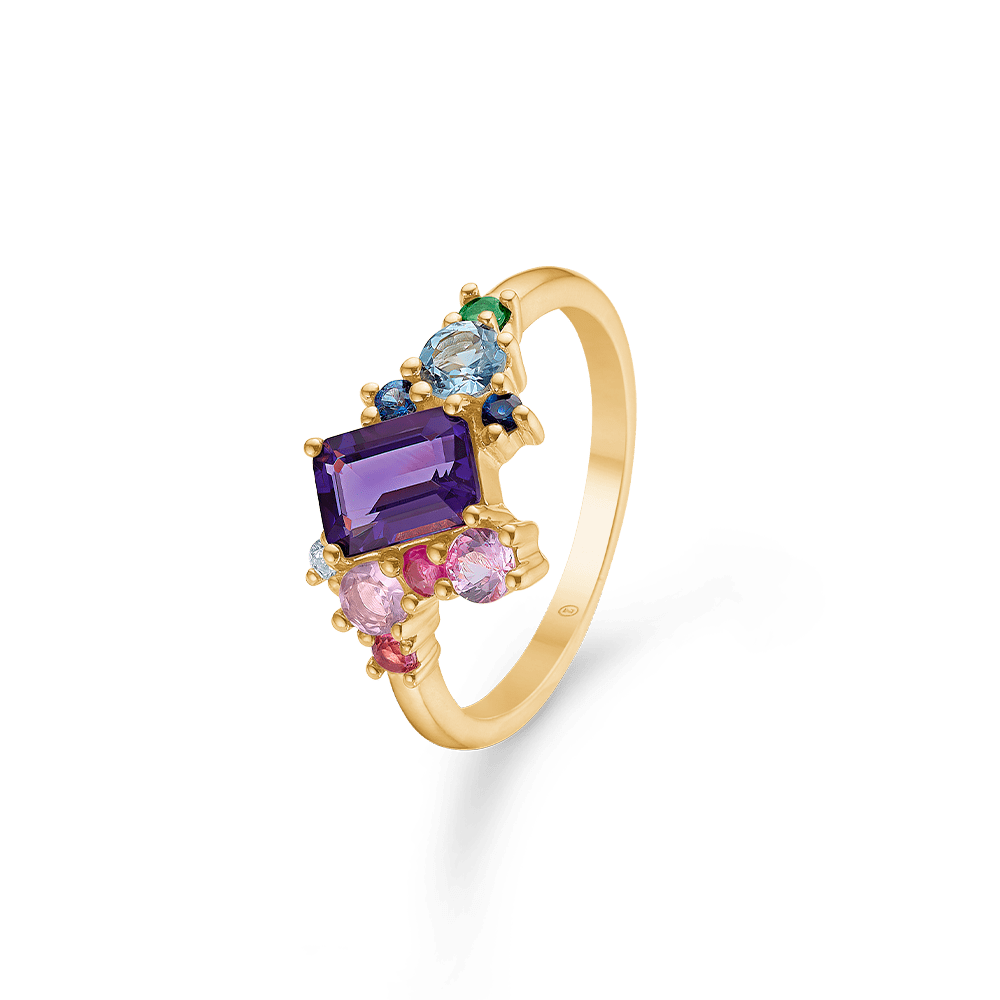 Mads Z Ringe Four Seasons Summer ring med ametyst - 14 kt.