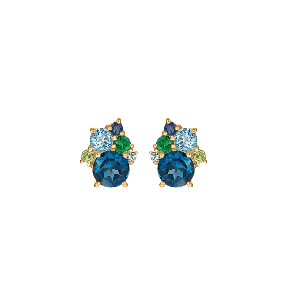 Mads Z Øreringe Four Seasons-Winter ørestik med safir - 14 karat guld 1516031
