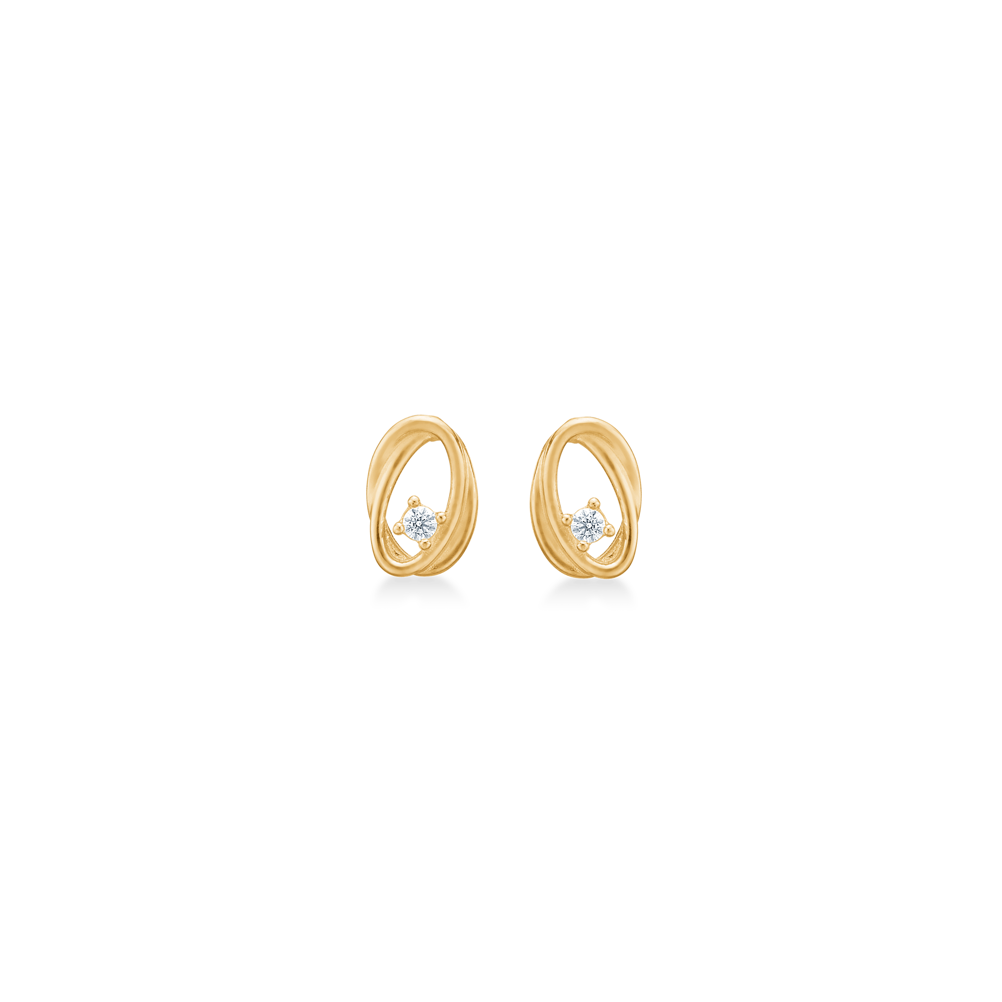 Mads Z Gold Twist øreringe - 8 karat 3317029