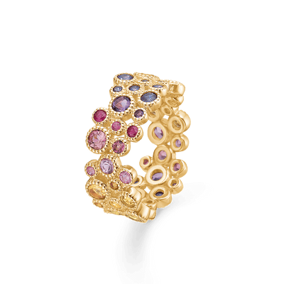 Mads Z Ringe Luxury Rainbow ring med ægte sten - 14. kt.
