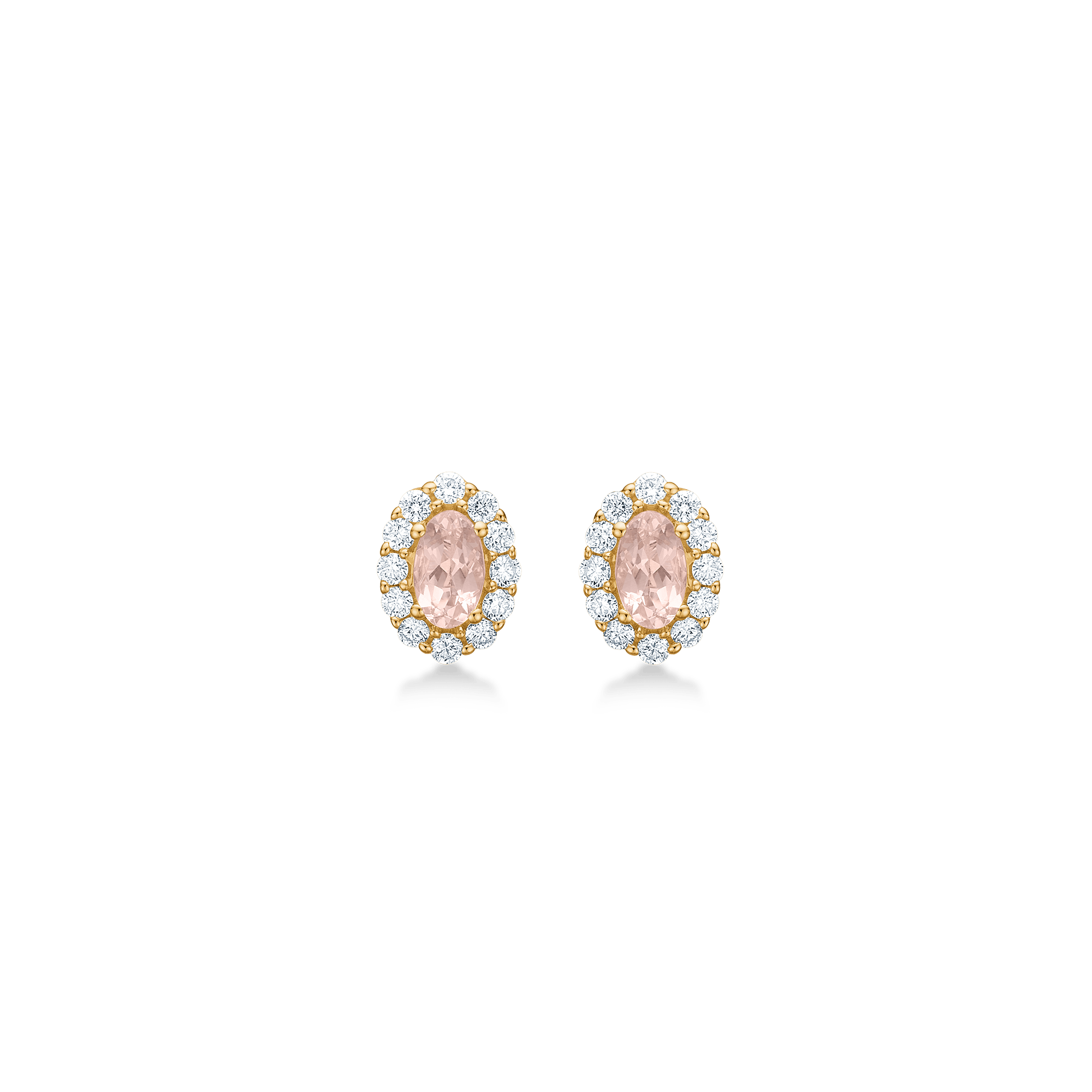 Mads Z Pastello Elegante øreringe med morganit og 0,25ct. - 14 karat 1516002