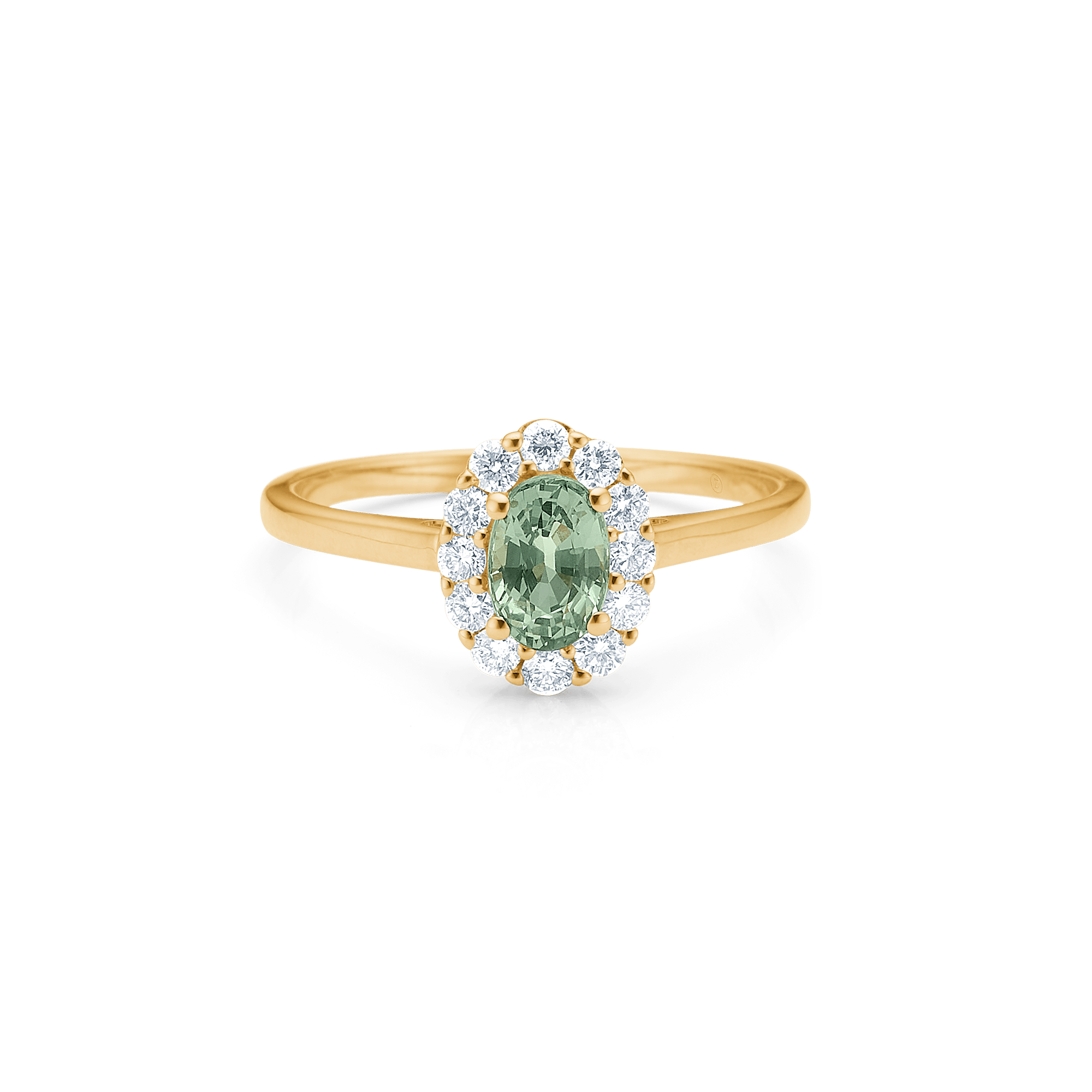 Mads Z Pastello Elegante ring med grøn safir og 0,25 ct. - 14 karat