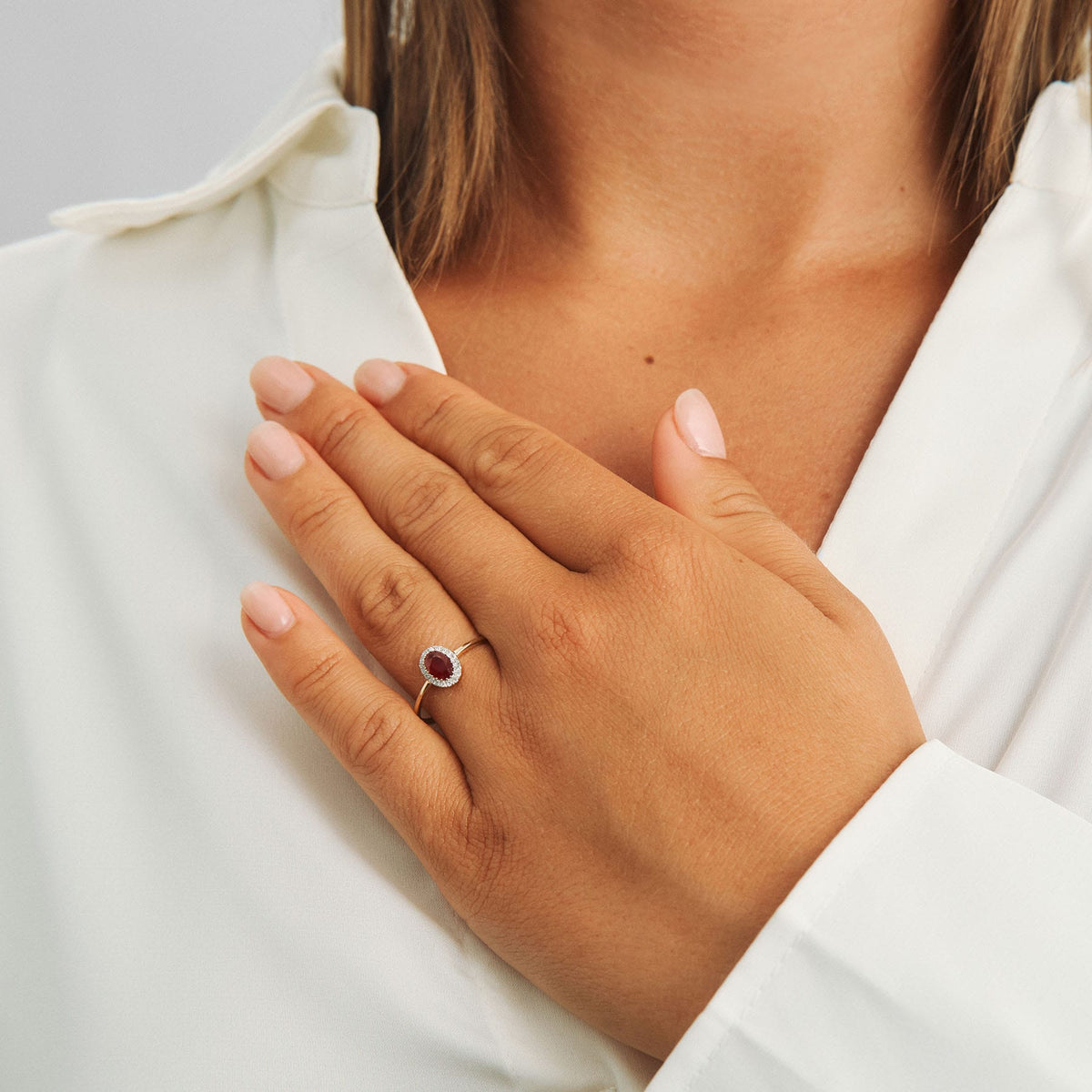 Mads Z Ringe Scarlet Bloom ring med 0,07 carat- 14 karat guld