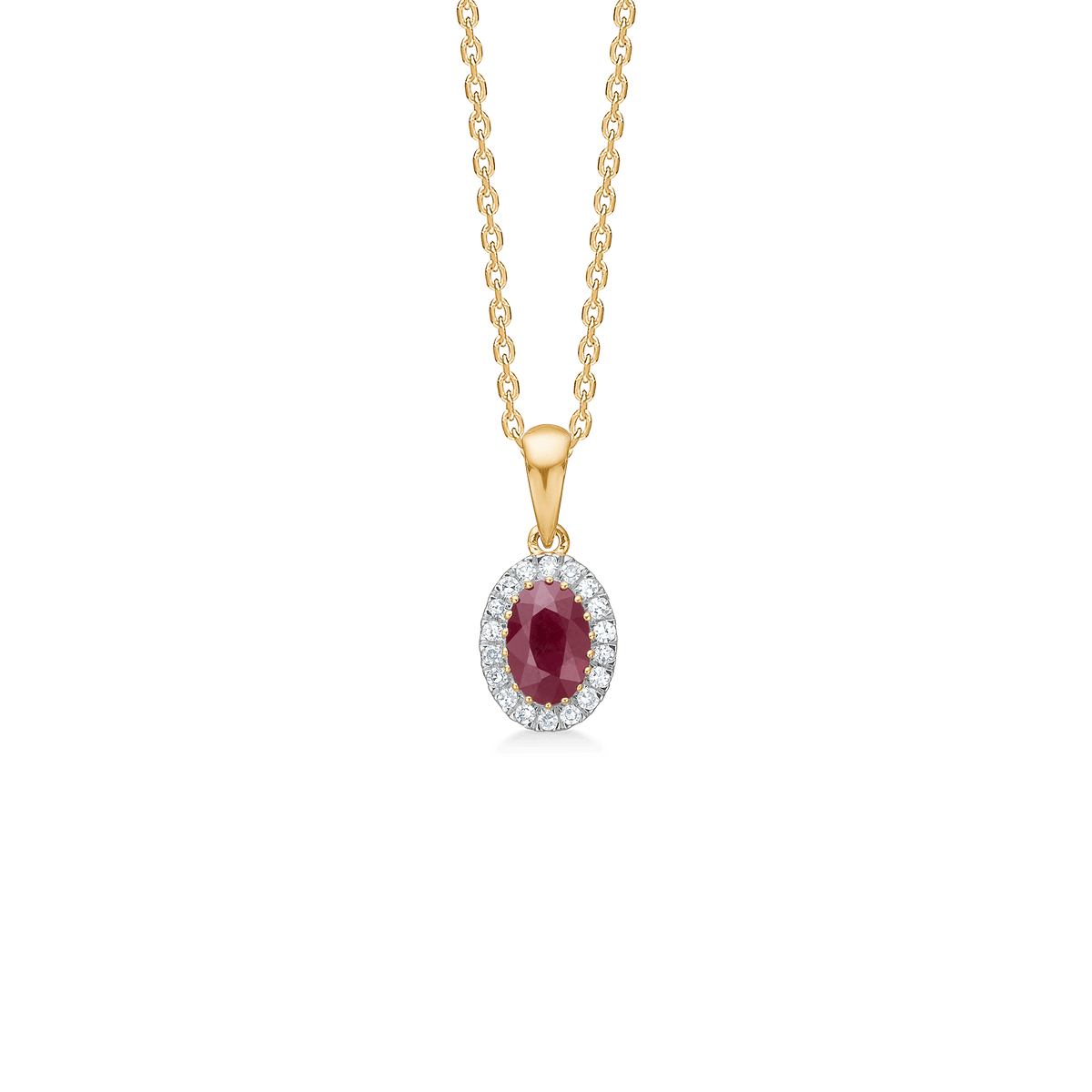 Mads Z Vedhæng Scarlet Bloom vedhæng med 0,07 carat - 14 karat guld 1534079