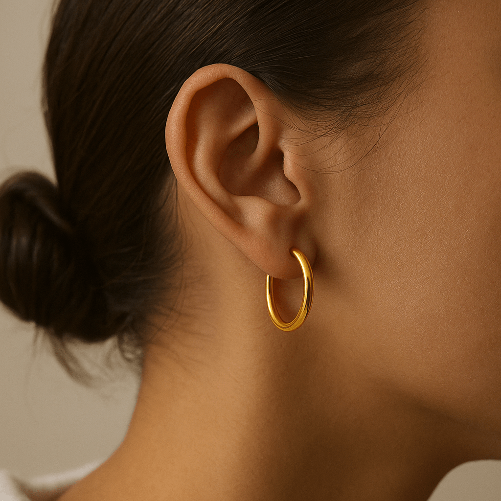 Mads Z Øreringe Silvia guld hoops large 30 mm - 8 Karat 3310151