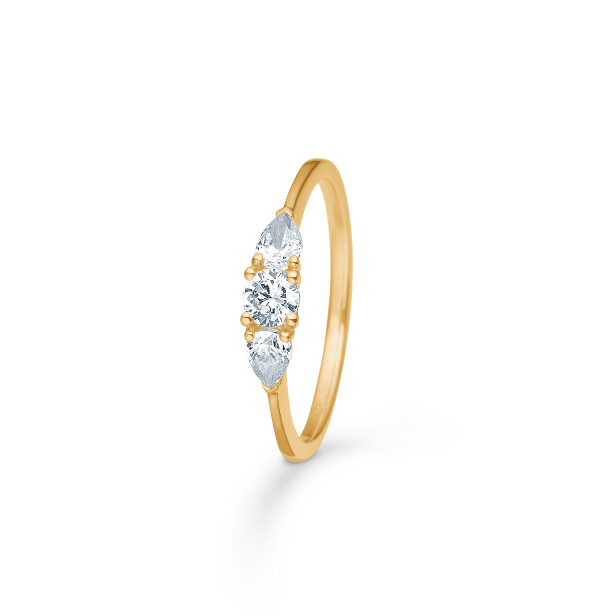Mads Z Ringe Solis Shine ring med zirkoner - 8 karat guld