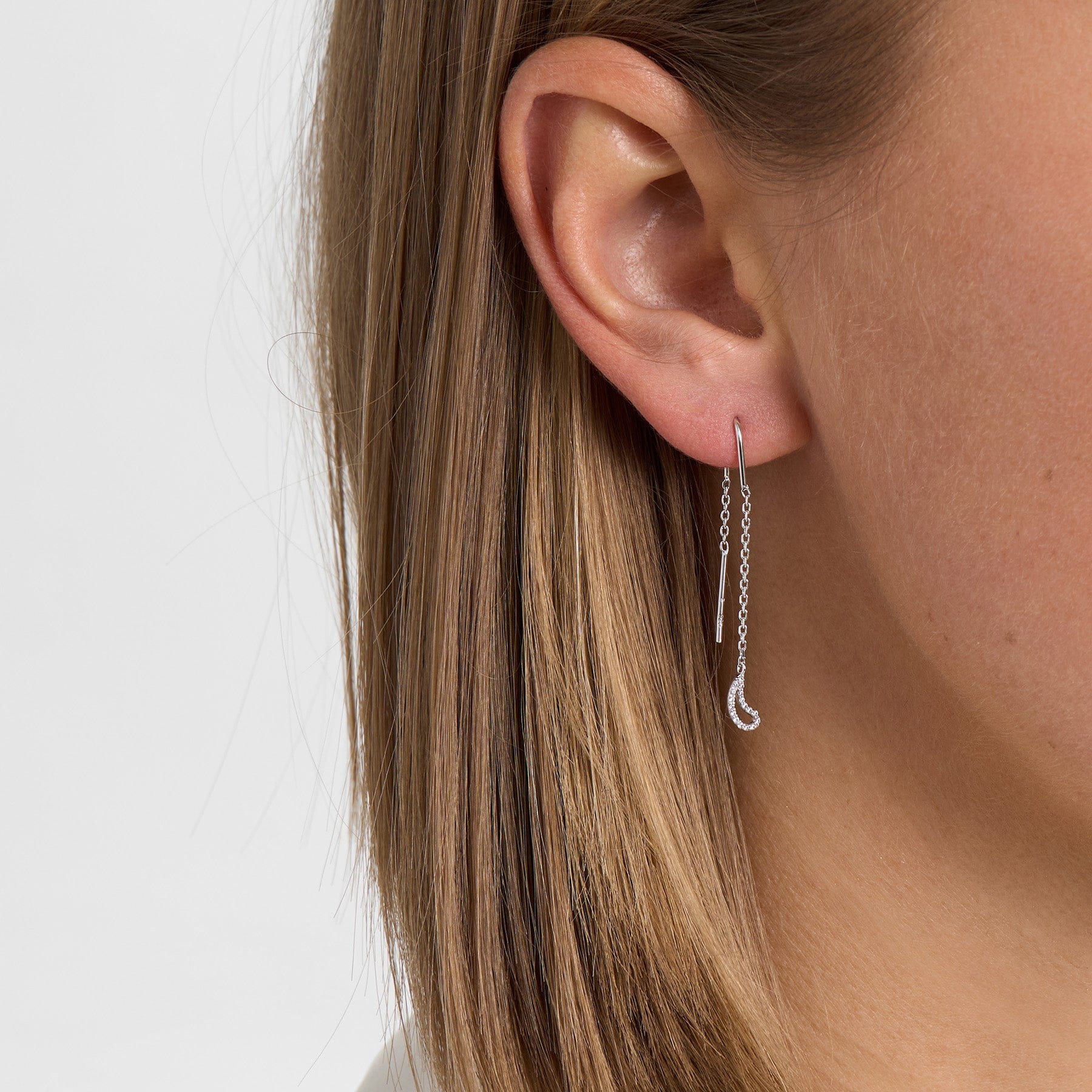 Mads Z Swoosh øreringe - sølv 3107025