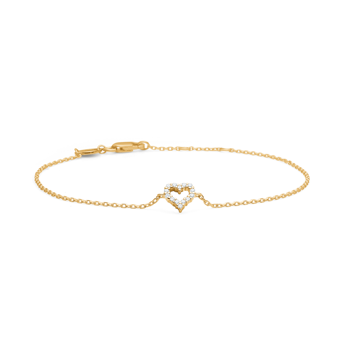 Mads Z Armbånd Tender Heart armbånd med 0,07 carat - 14 karat guld 1551307