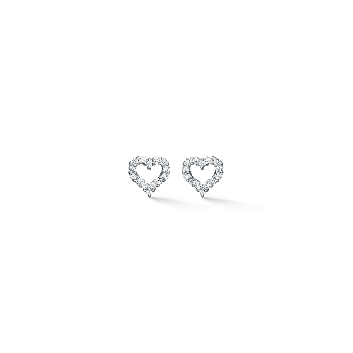 Mads Z Øreringe Tender Heart ørestikker med zirkoner - sølv 2117307