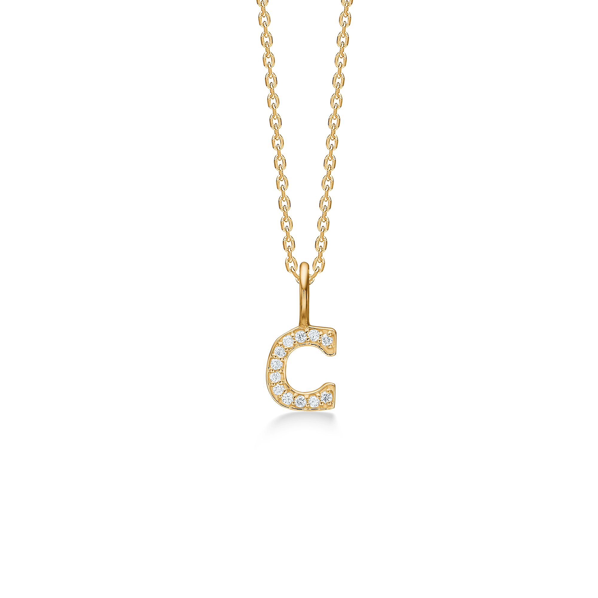 Mads Z Halskæder Tender Love vedhæng til halskæde med bogstav - 14 kt.