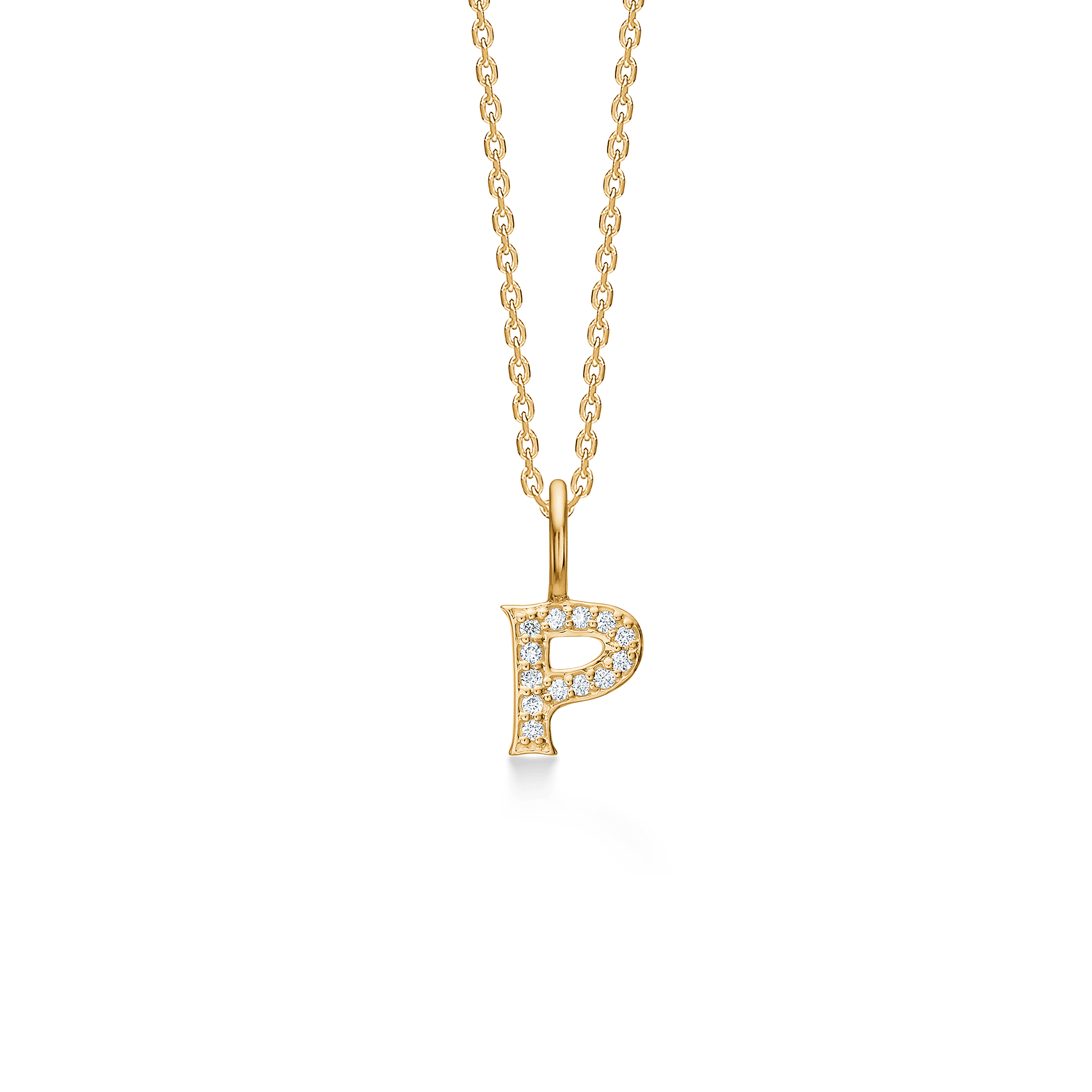 Mads Z Halskæder Tender Love vedhæng til halskæde med bogstav - 14 kt.