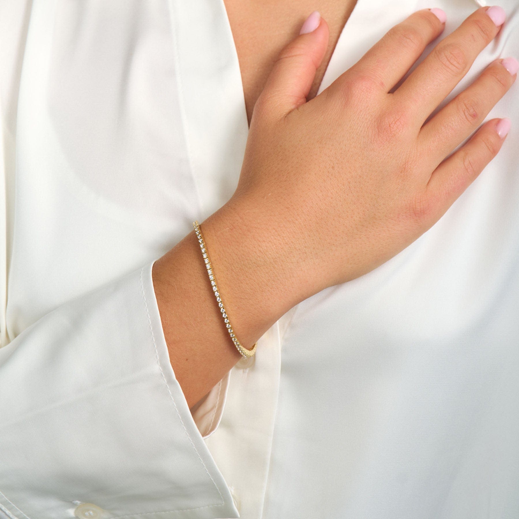 Mads Z Armbånd Tennisarmbånd med diamanter 2,50 ct - 14 Karat