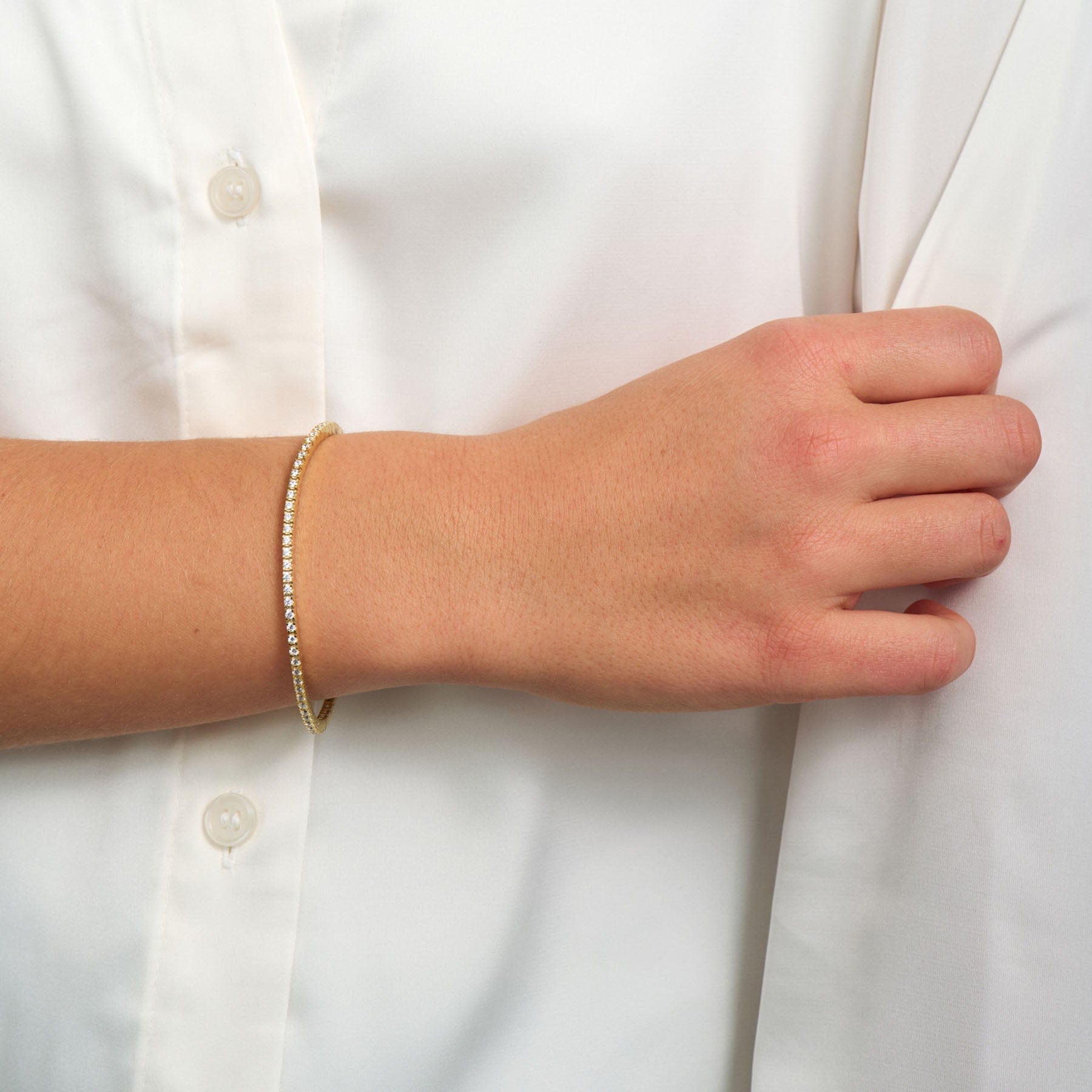 Mads Z Armbånd Tennisarmbånd med diamanter 2,50 ct - 14 Karat